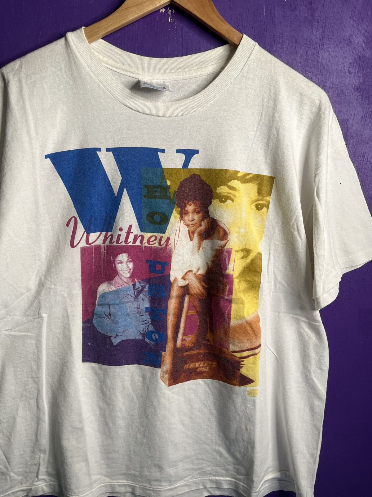 Band Tees × Vintage Vintage 90s Whitney Houston love tour t-shirt Size US L / EU 52-54 / 3 - 3 Thumbnail