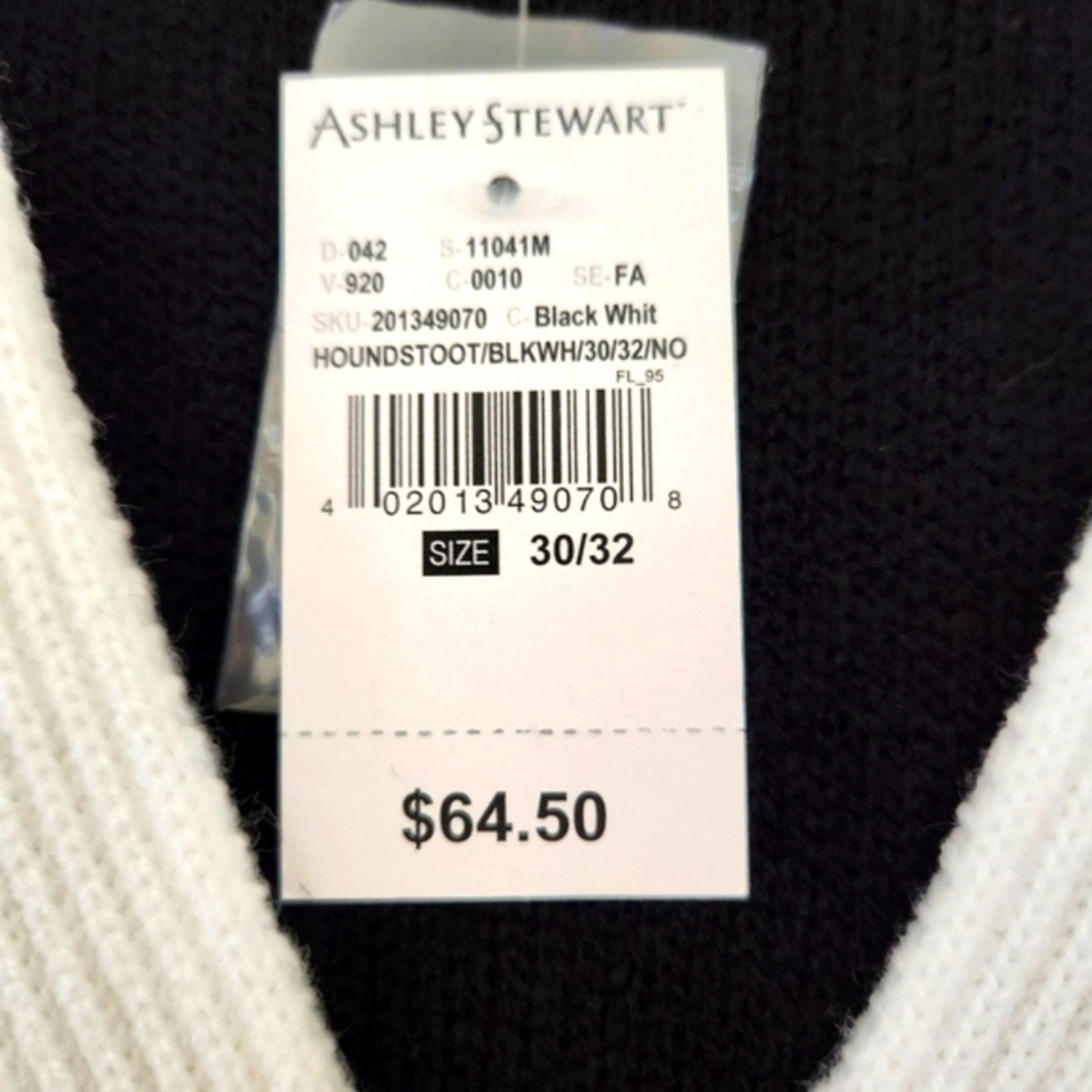Other BLACK /WHITE HOUNDSTOOTH ☆ FRINGED ☆ LONG CARDIGAN 5x ☆ NWT Size 4XL / US 24-26 - 10 Thumbnail