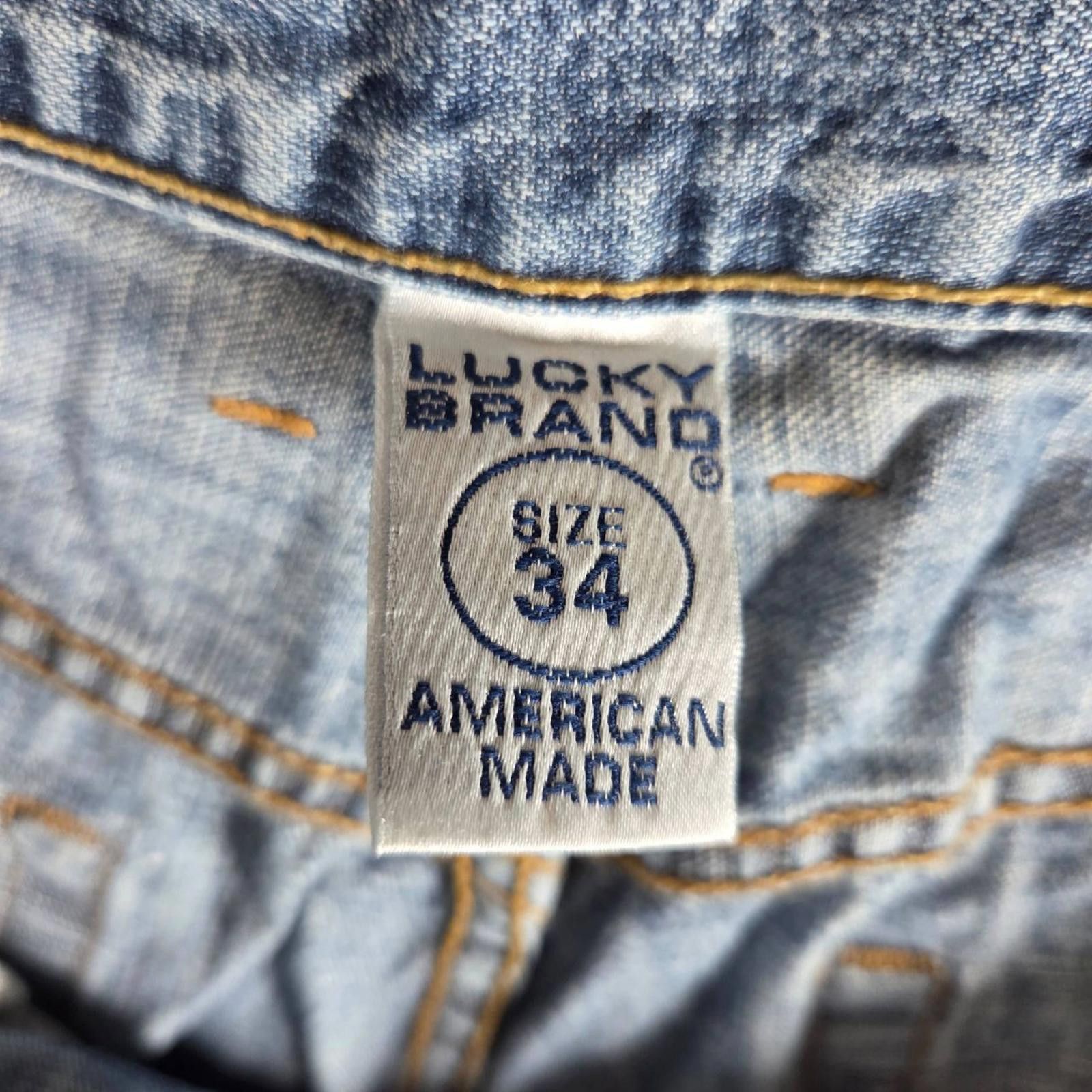 Lucky Brand Vtg Lucky Brand Jeans Mens 34 Light Blue Denim Distressed Size US 34 / EU 50 - 8 Thumbnail