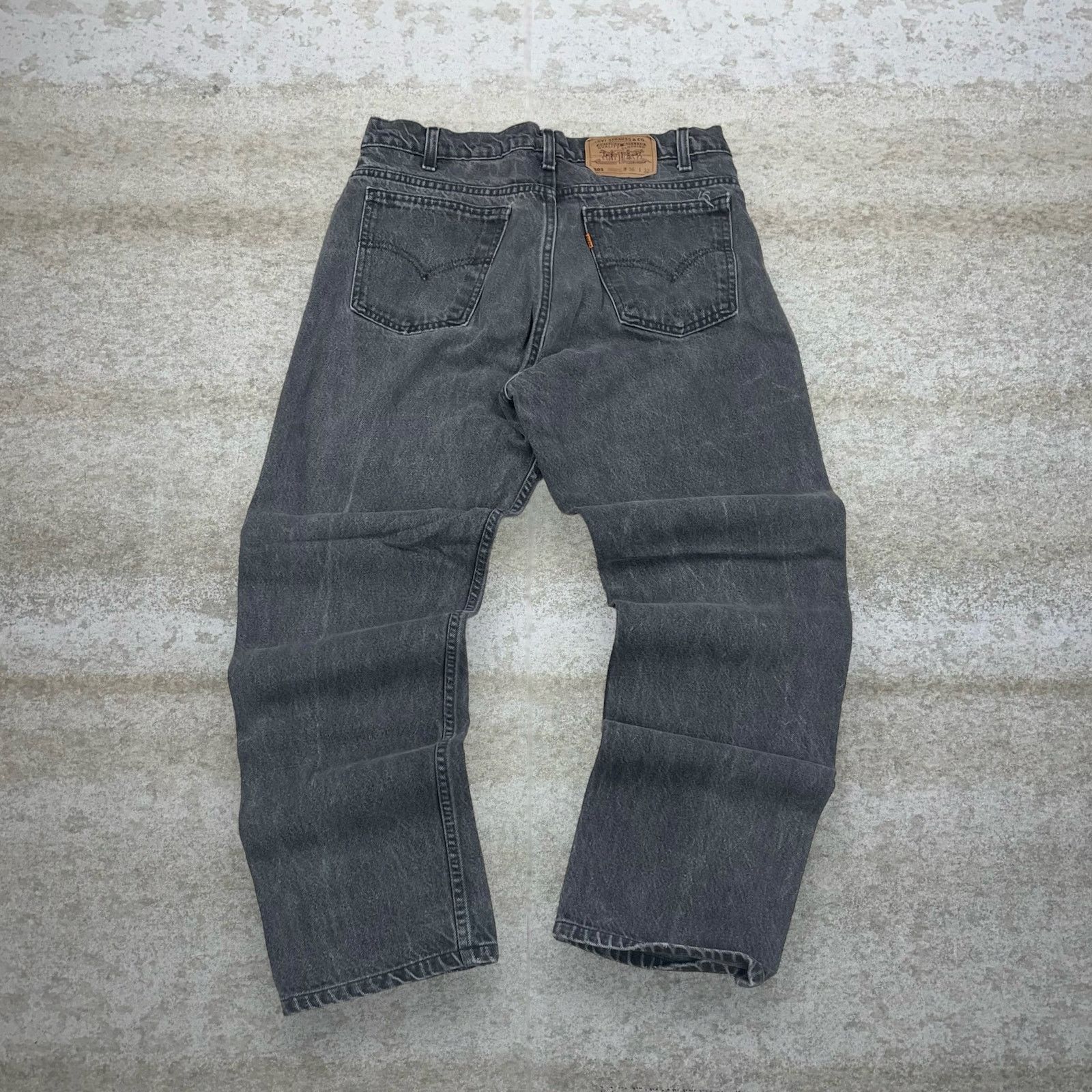 image of Vintage Orange Tab Levis Jeans 505 Black Made In Usa 90S, Men's (Size 36)