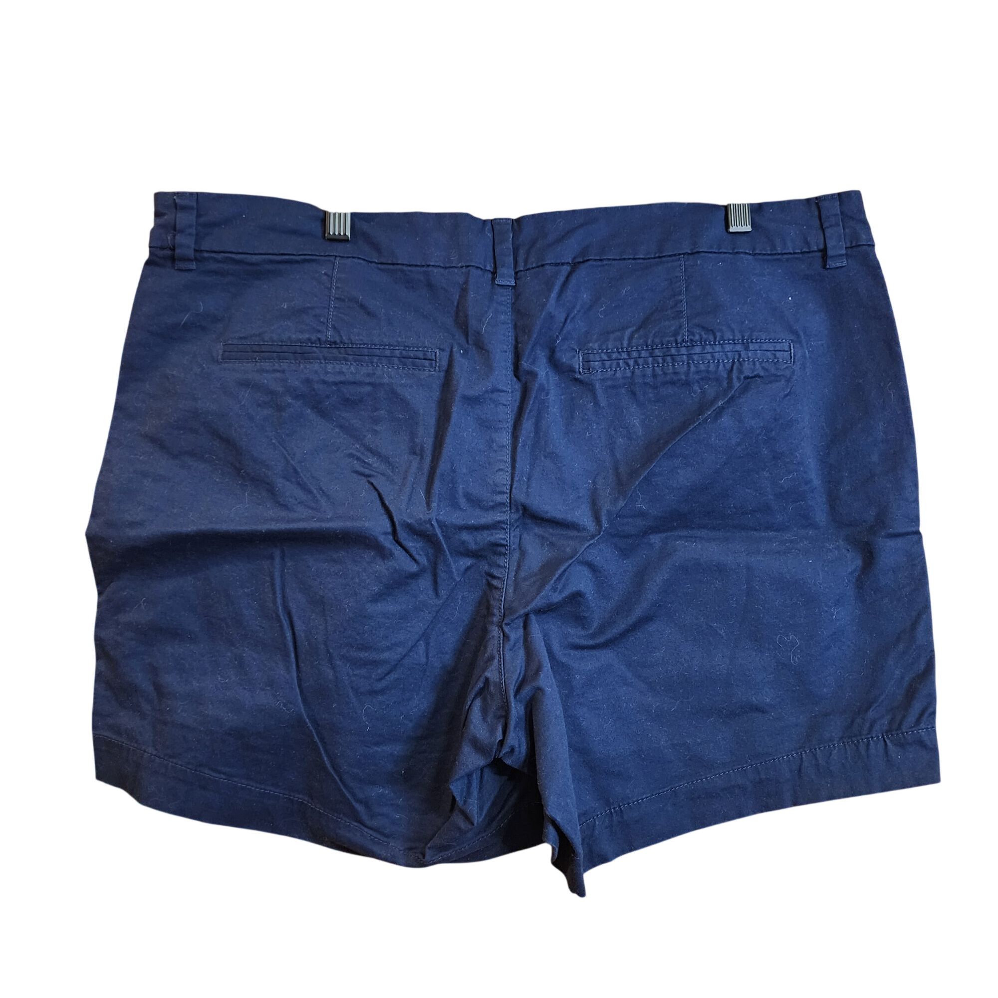 Old Navy Old Navy Women 16 Shorts Stretch Slit Pockets Navy Flat Fron Size 38" / US 16 / IT 52 - 2 Thumbnail