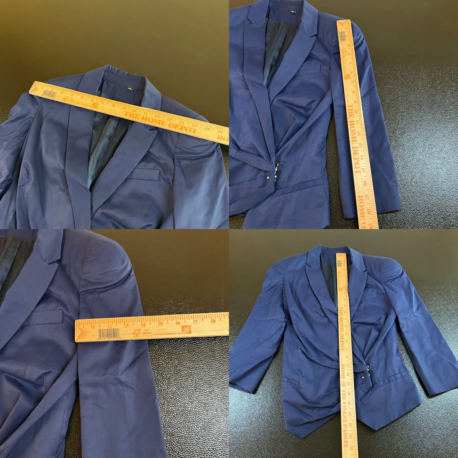 Alexander McQueen Alexander McQueen Blazer Women Navy Blue Viscose Lined 38 Button Hook Asymmetrical Tailored Formal Party/Cocktail Jacket Size XS / US 0-2 / IT 36-38 - 9 Thumbnail