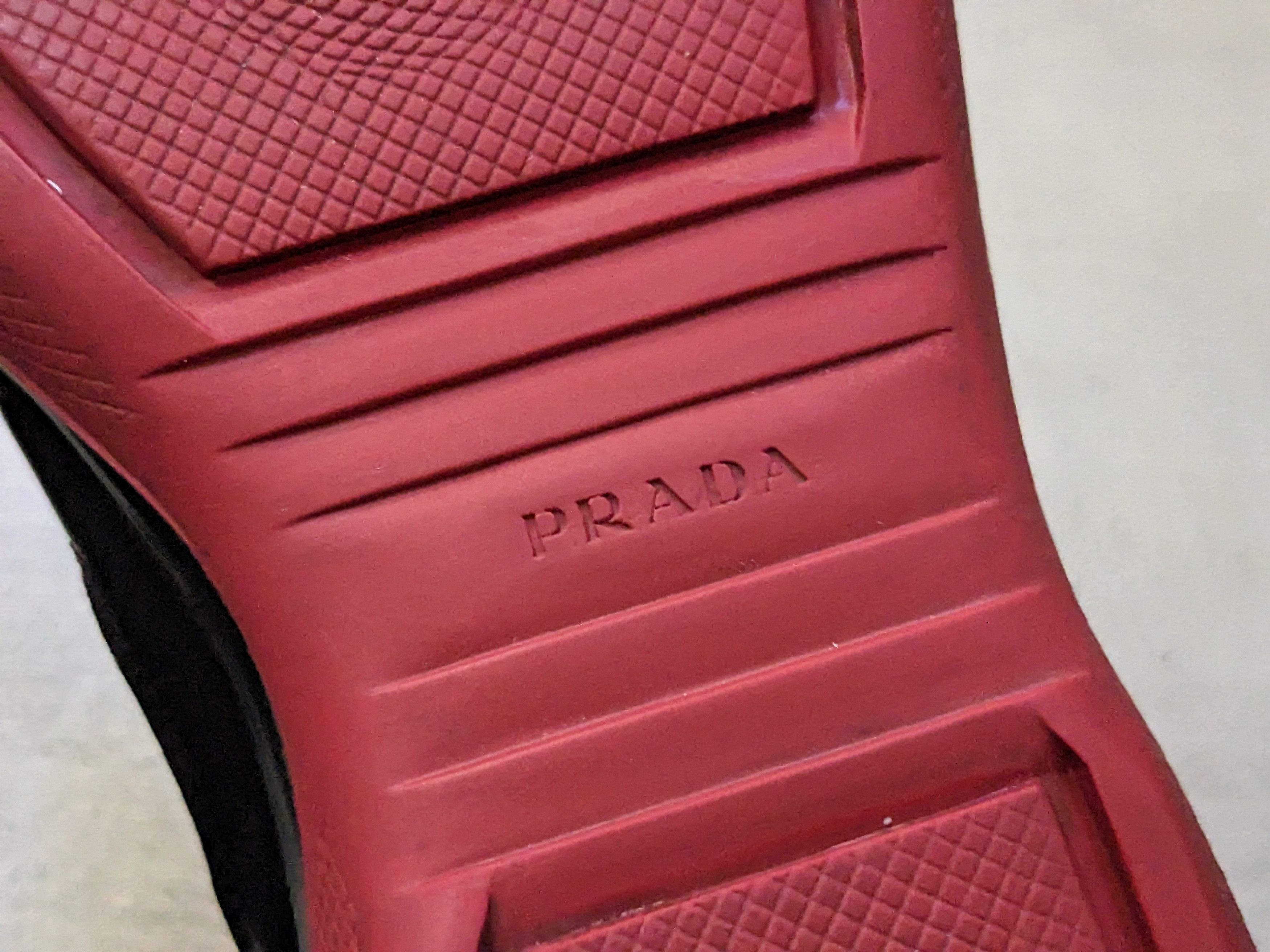 Prada Prada America's Cup Size 7 Black Red Leather 4E2905 Size US 7 / EU 40 - 23 Thumbnail