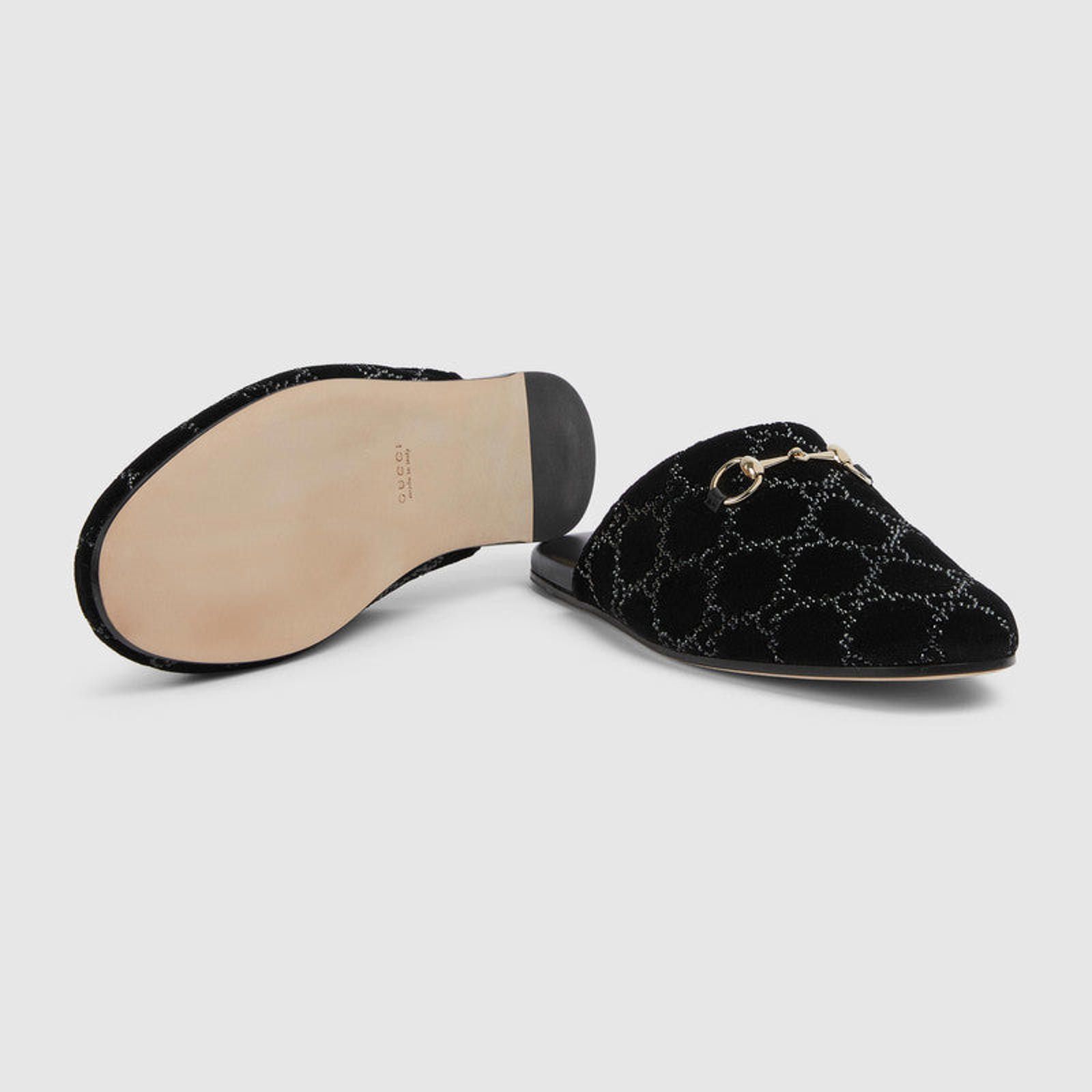Gucci Gucci Horsebit GG Crystal Mules Size US 7.5 / IT 37.5 - 4 Thumbnail