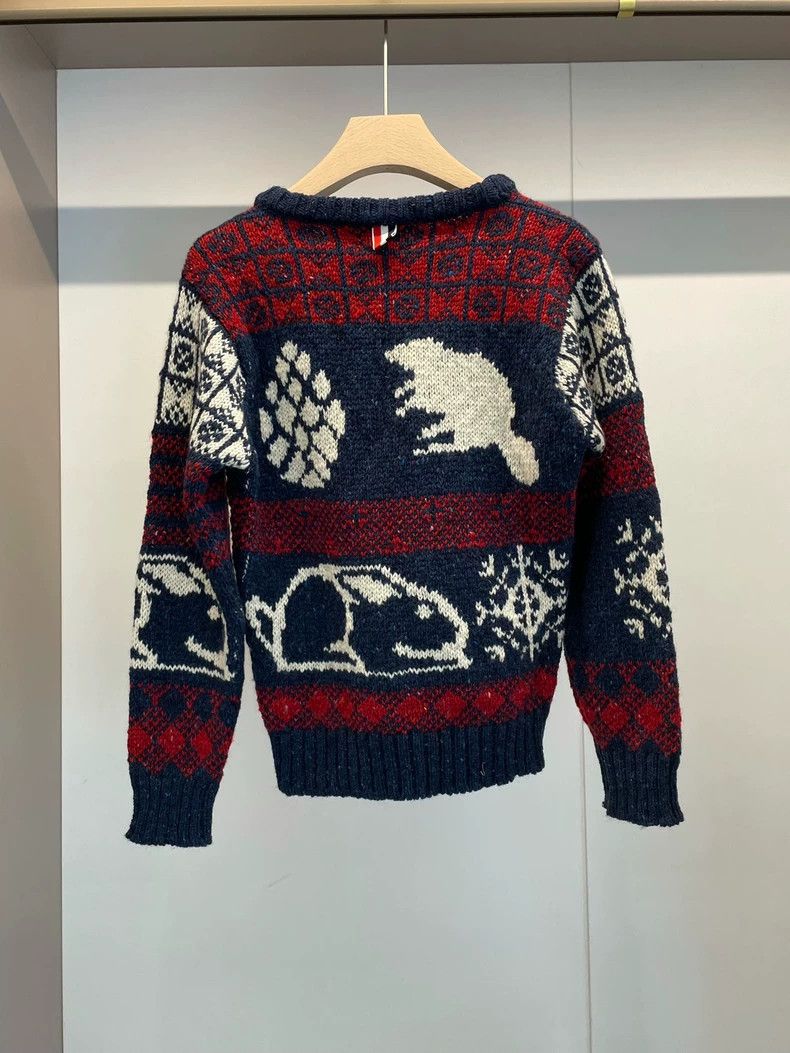Thom Browne Thom Browne Floral wool sweater Size US XS / EU 42 / 0 - 2 Thumbnail