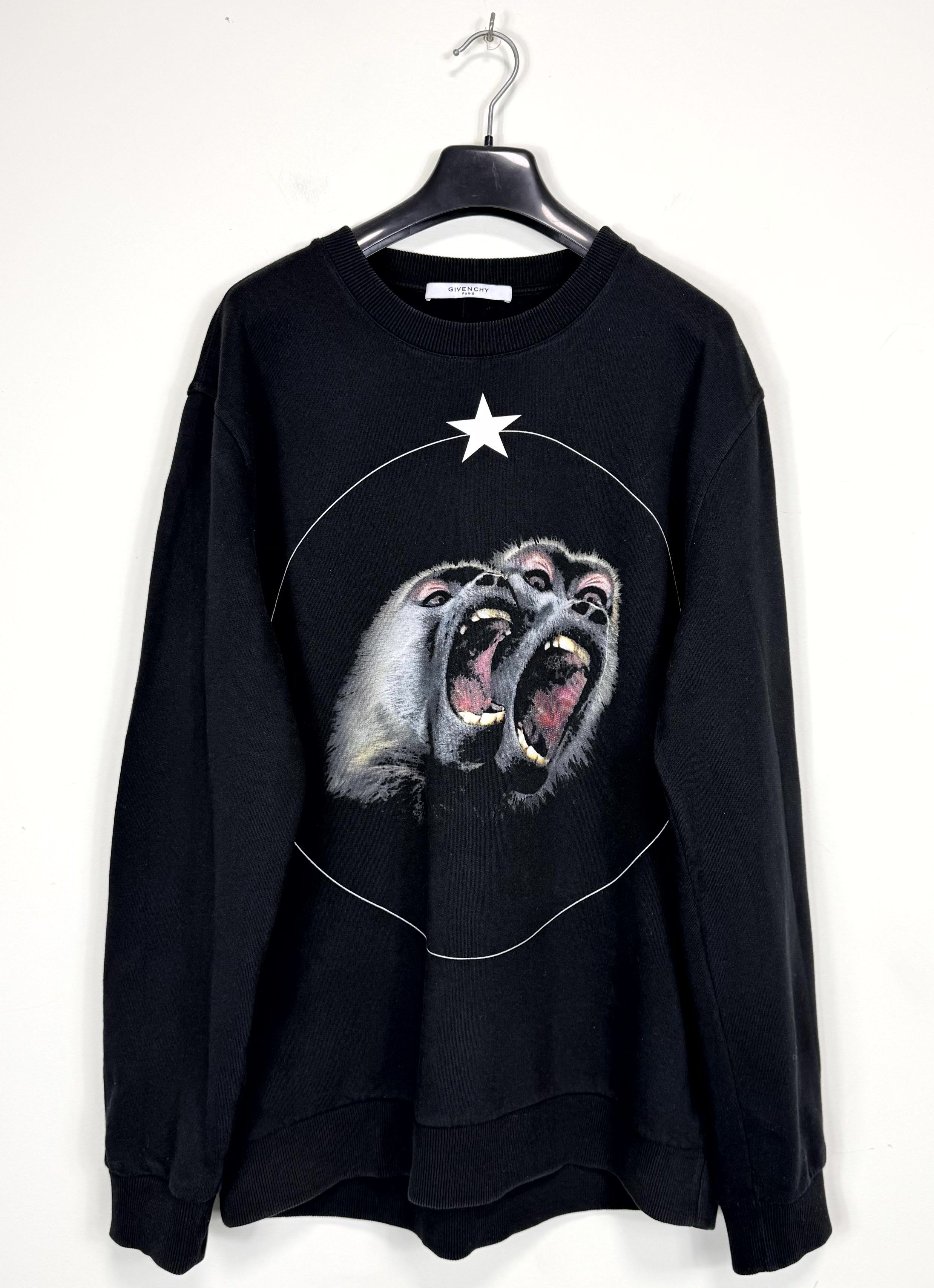Givenchy Monkey Brothers Graphic Print Crewneck Sweatshirt