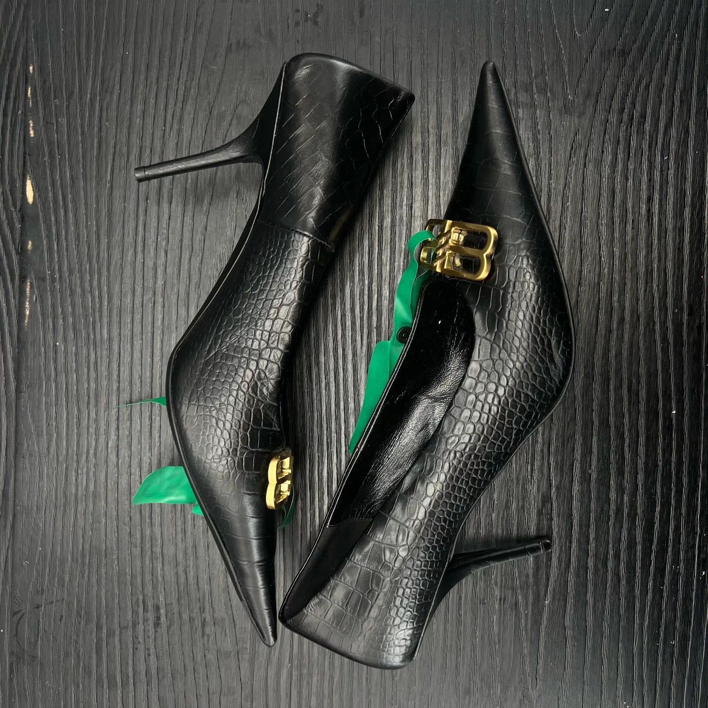 Balenciaga Balenciaga Knife Croc Embossed Heels 40 with Box Size US 9 / IT 39 - 3 Thumbnail