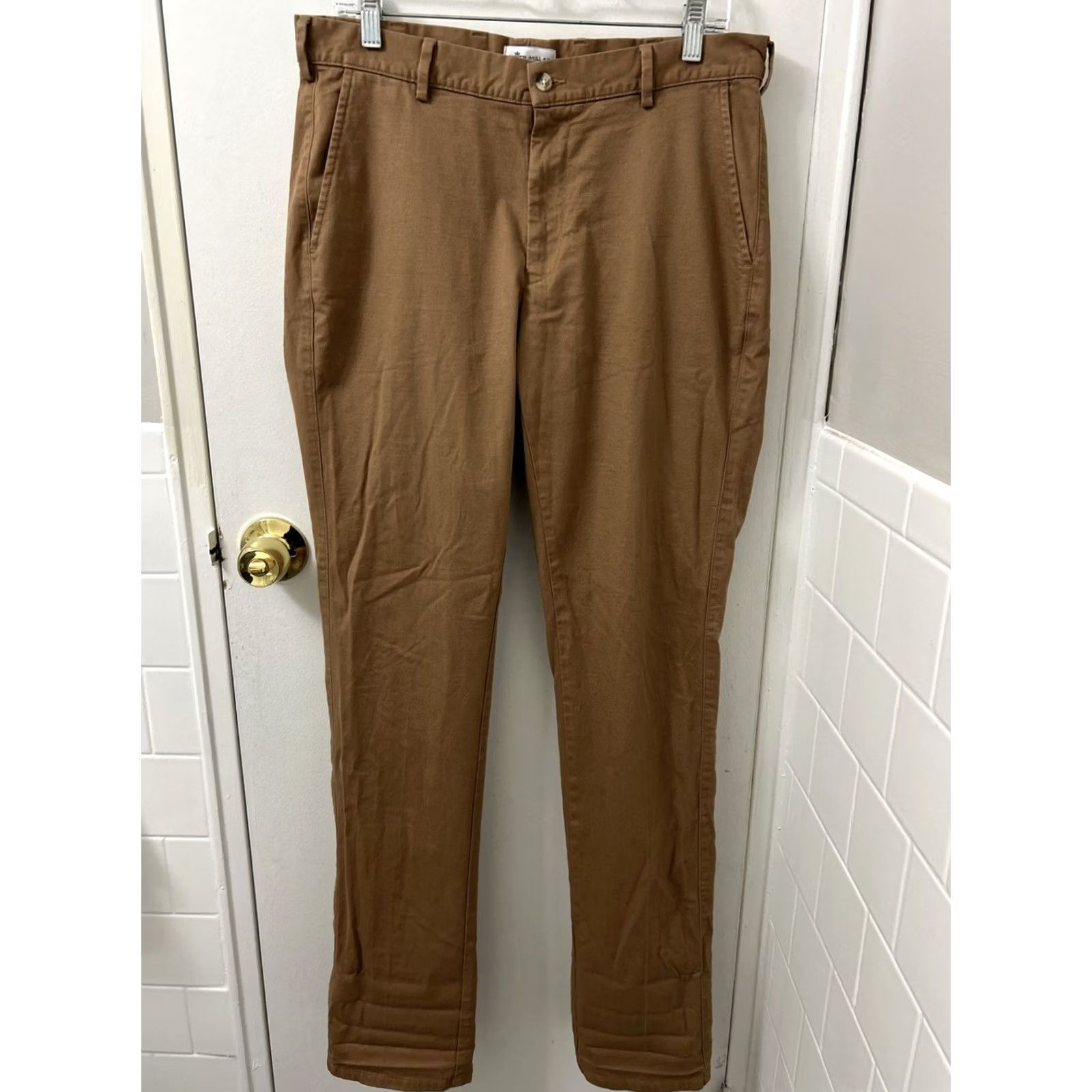 Peter Millar Peter Millar Pants Mens 33 Brown 33x36 Chino Pima Cotton YKK Pockets Trousers Size US 33 - 2 Thumbnail