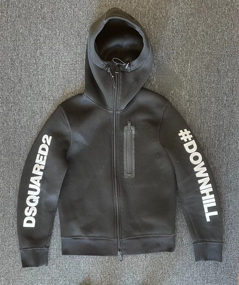 Dsquared2 Dsquared2 Black Mesh Hooded Sweatshirt-yf Size US M / EU 48-50 / 2 - 1 Thumbnail