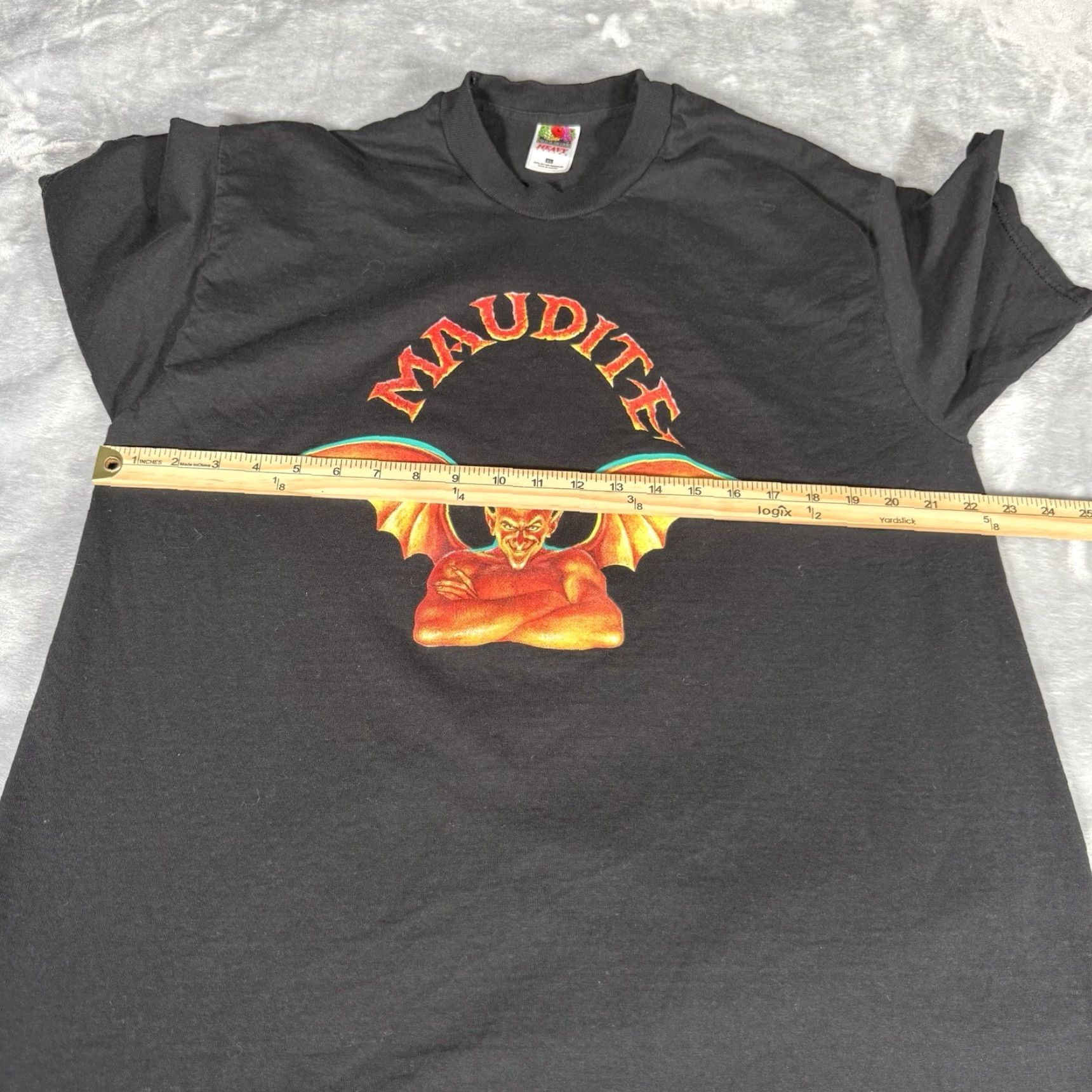 Logo 7 VINTAGE Maudite Belgian Beer T Shirt Mens XL Slim Fit Devil Logo Y2K Size US XL / EU 56 / 4 - 5 Thumbnail
