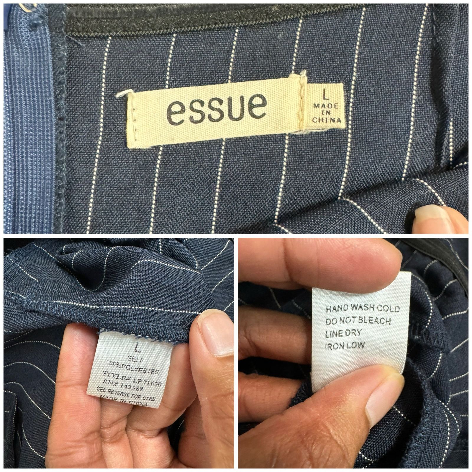 Unknown London Essue Elegant Off Shoulder Strap Marine Blue Jumpsuit Womens Size 34" / US 12 / IT 48 - 7 Thumbnail