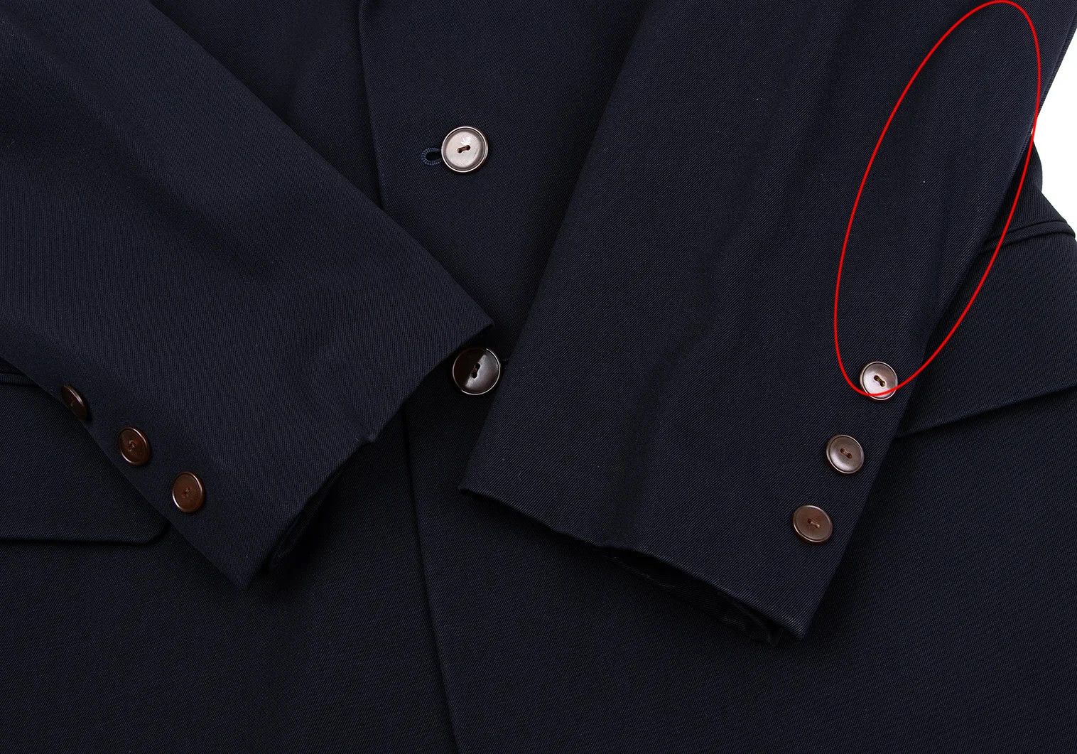 Jean Paul Gaultier Wool Peak Lapel Jacket in Navy, Size 48 Size US M / EU 48-50 / 2 - 9 Thumbnail