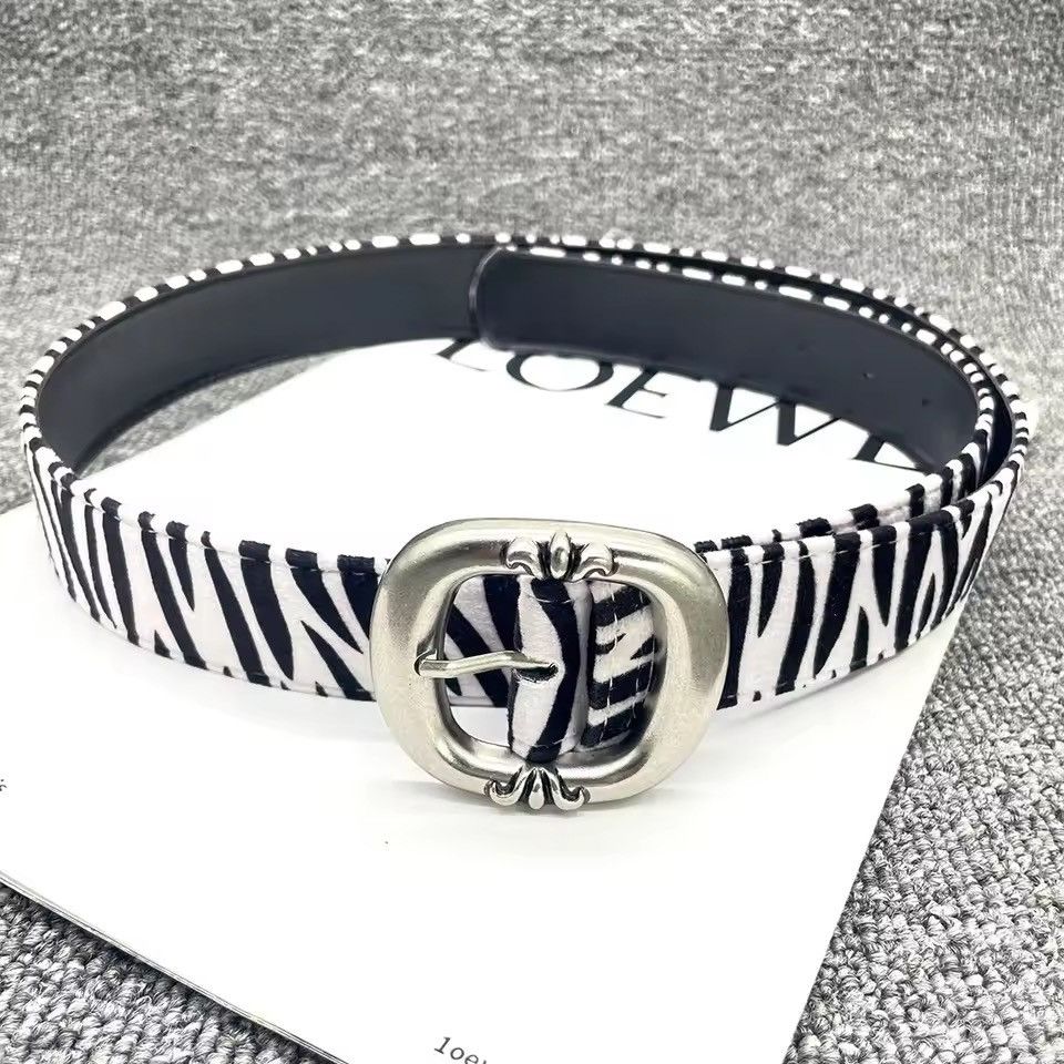 Japanese Brand Zebra print pu Leather belt Size ONE SIZE - 1 Thumbnail