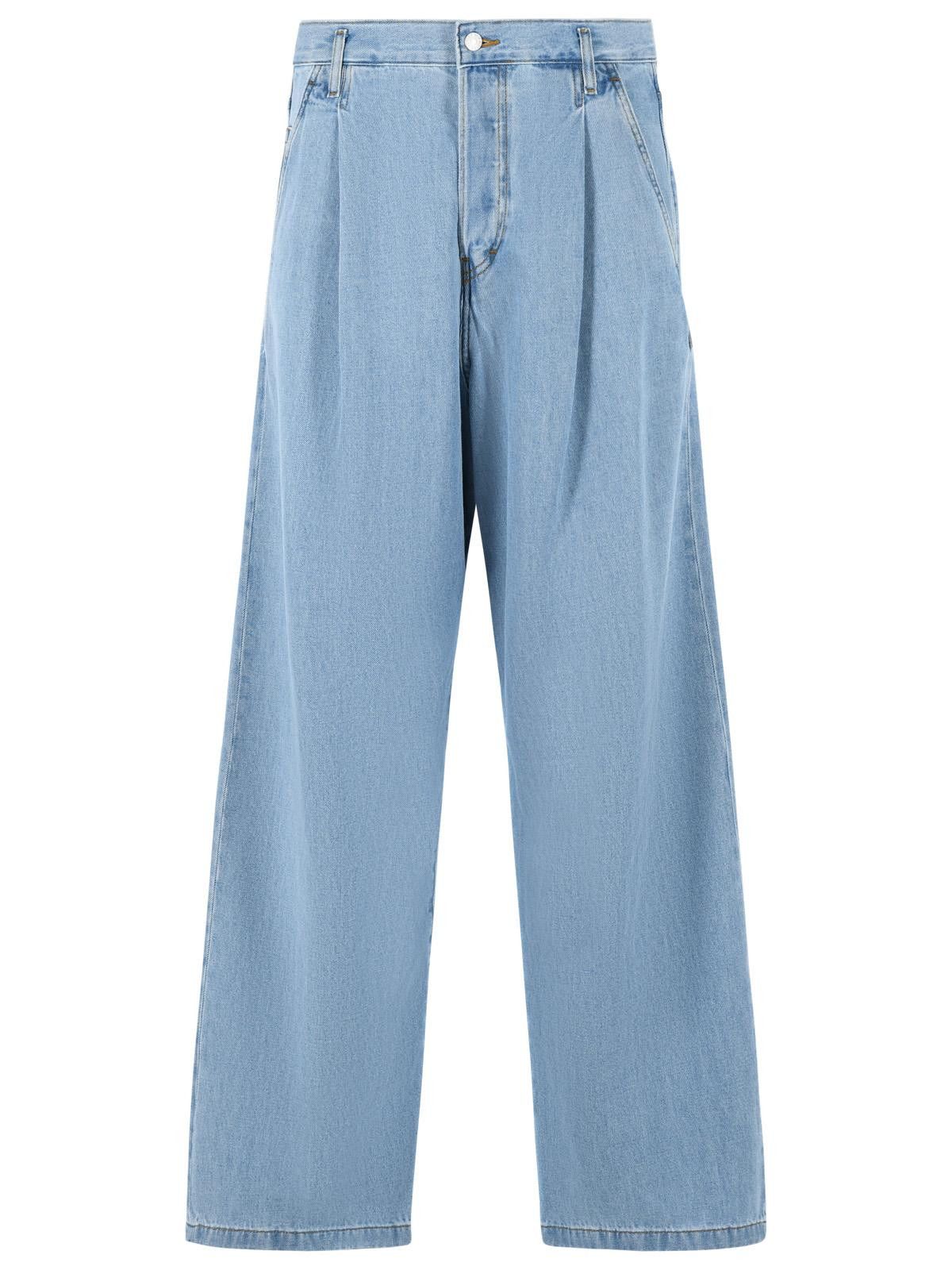 Dries Van Noten DRIES VAN NOTEN 'Penning' Light Blue Denim Jeans Size US 32 / EU 48 - 1 Thumbnail