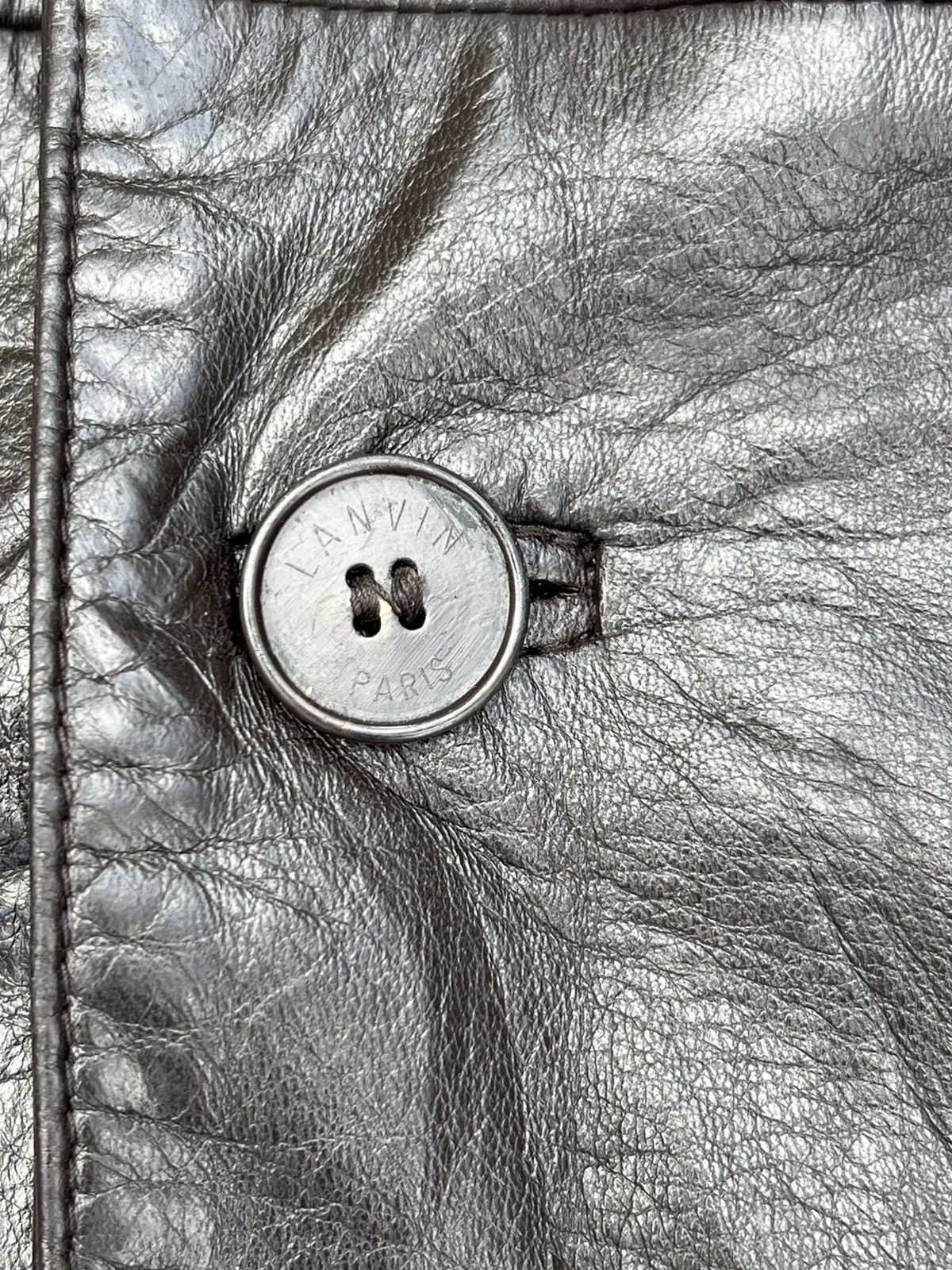 Lanvin Vintage Lanvin Sports Italian Leather Car Coat - Large Size US L / EU 52-54 / 3 - 2 Thumbnail