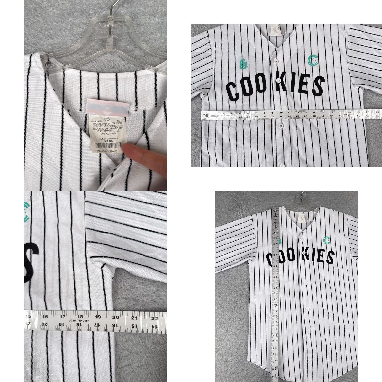 Vintage VINTAGE Teamwork Athletic White Pinstripe Button-Up Jersey Mens Medium Short Sleeve Casual 90s Hip Hop Music Size US M / EU 48-50 / 2 - 8 Thumbnail