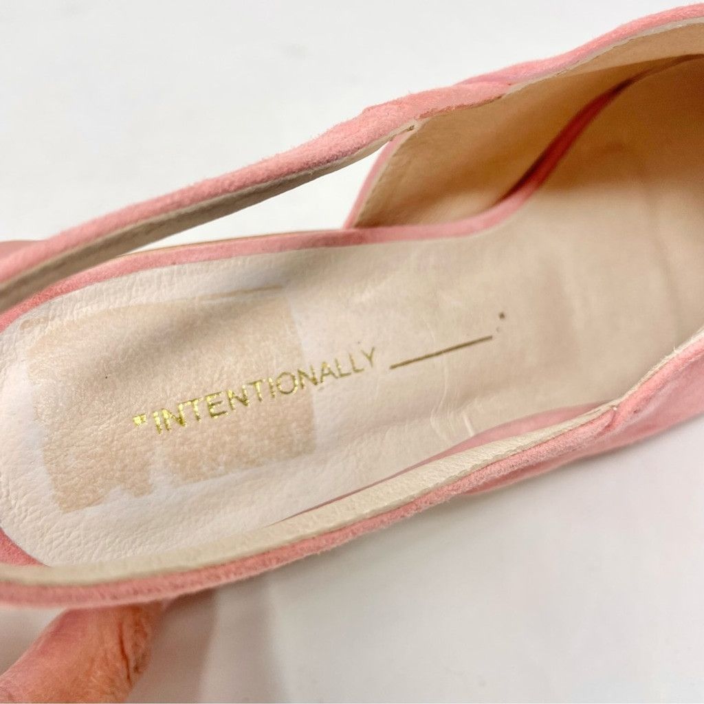 INTENTIONALLY BLANK NEW Intentionally Blank Erica Pink Suede Heeled Mules Size 9 Size US 9 / IT 39 - 7 Thumbnail