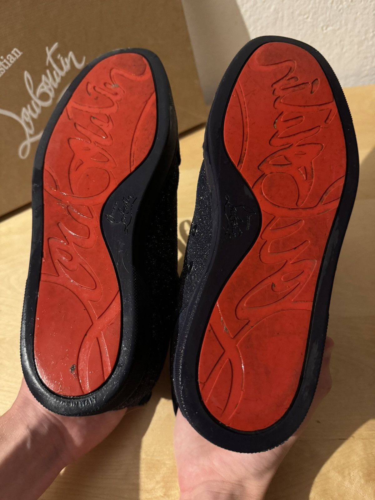 Christian Louboutin Louboutin Louis Glitter Suede Sneakers Blue Size US 8 / EU 41 - 5 Thumbnail