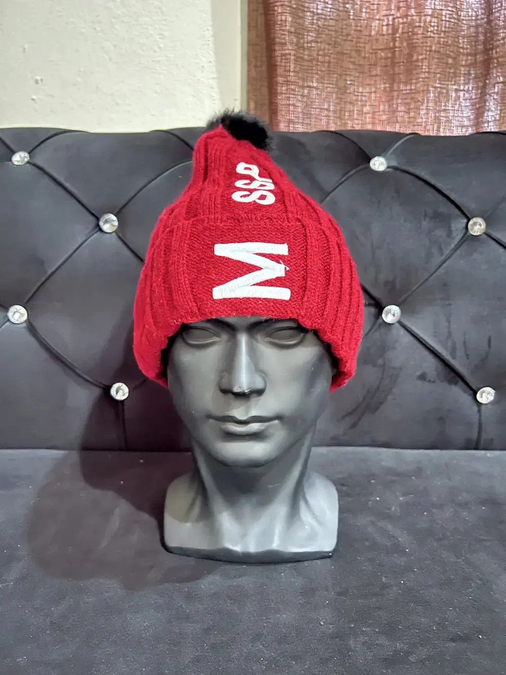 Japanese Brand Japanese Brand Knit Bobble Beanie Hat Size ONE SIZE - 2 Thumbnail