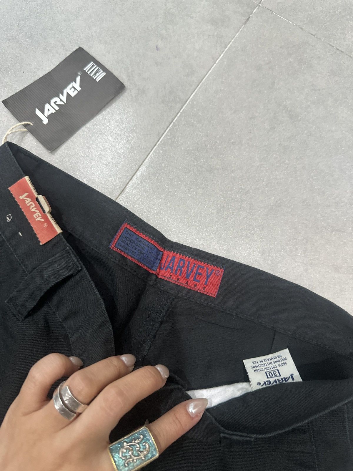 Other 90s Vintage Jarvey Black Skateboard Cargo Work Pants NWT Size 30" / US 8 / IT 44 - 10 Thumbnail