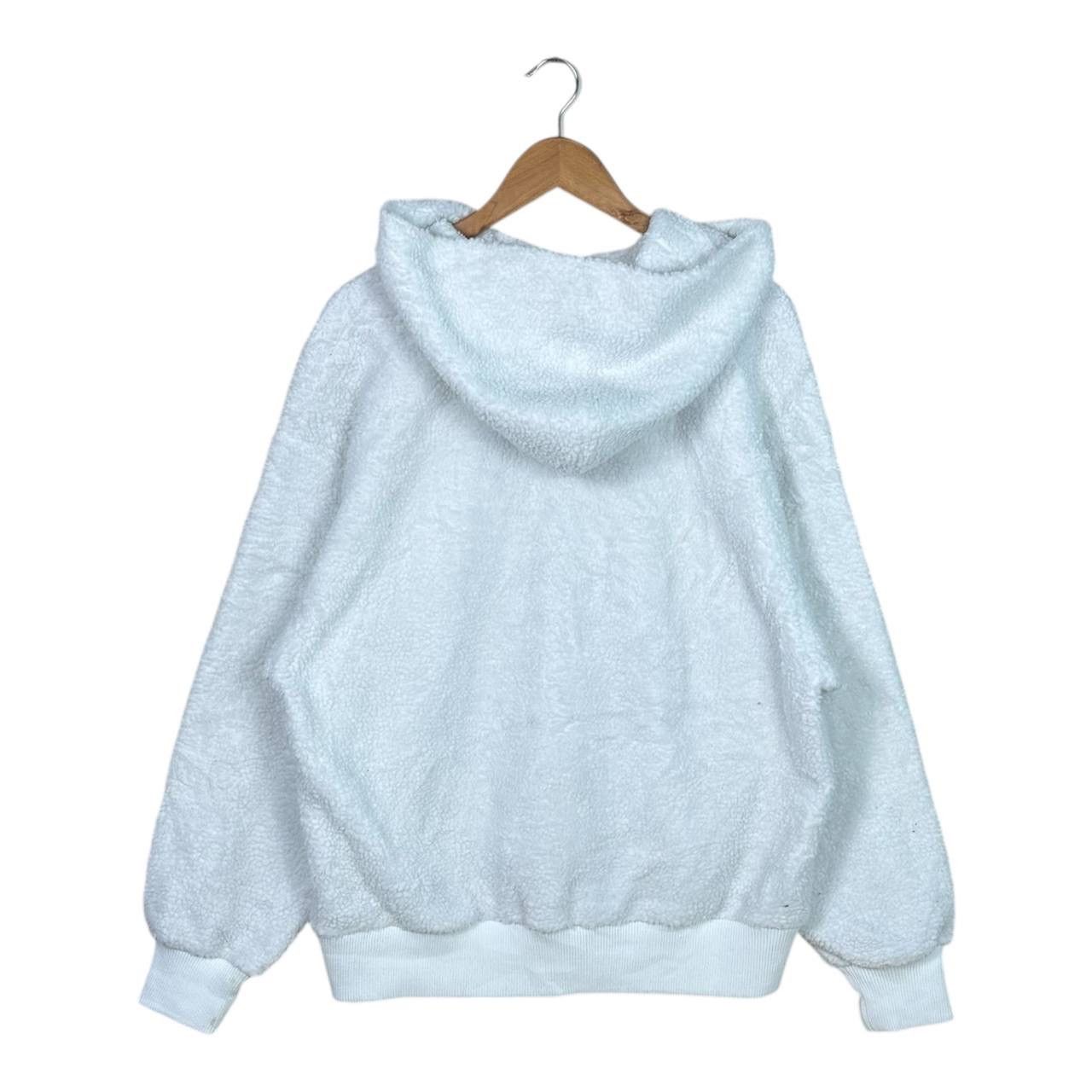 Guess GUESS Jeans White Fur Sherpa Baggy Hoodie Size US XL / EU 56 / 4 - 2 Thumbnail
