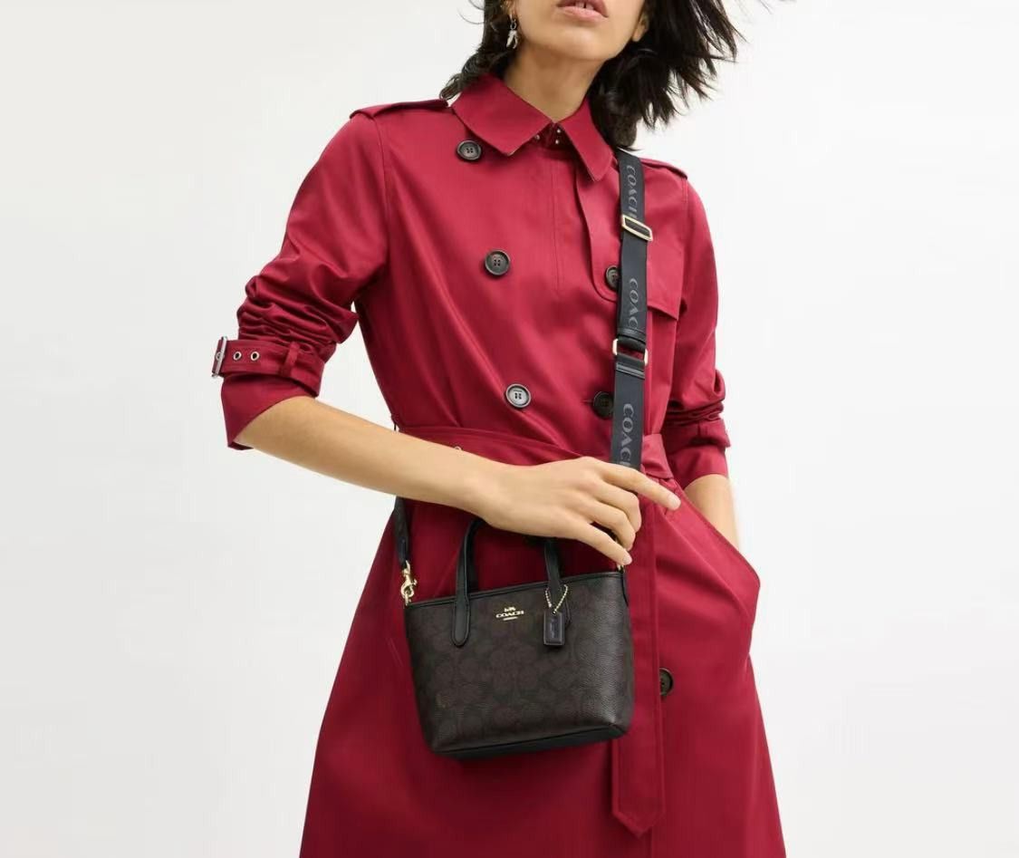 Coach NWT COACH City Mini Tote Bag In Signature Canvas CW032 Size ONE SIZE - 10 Thumbnail