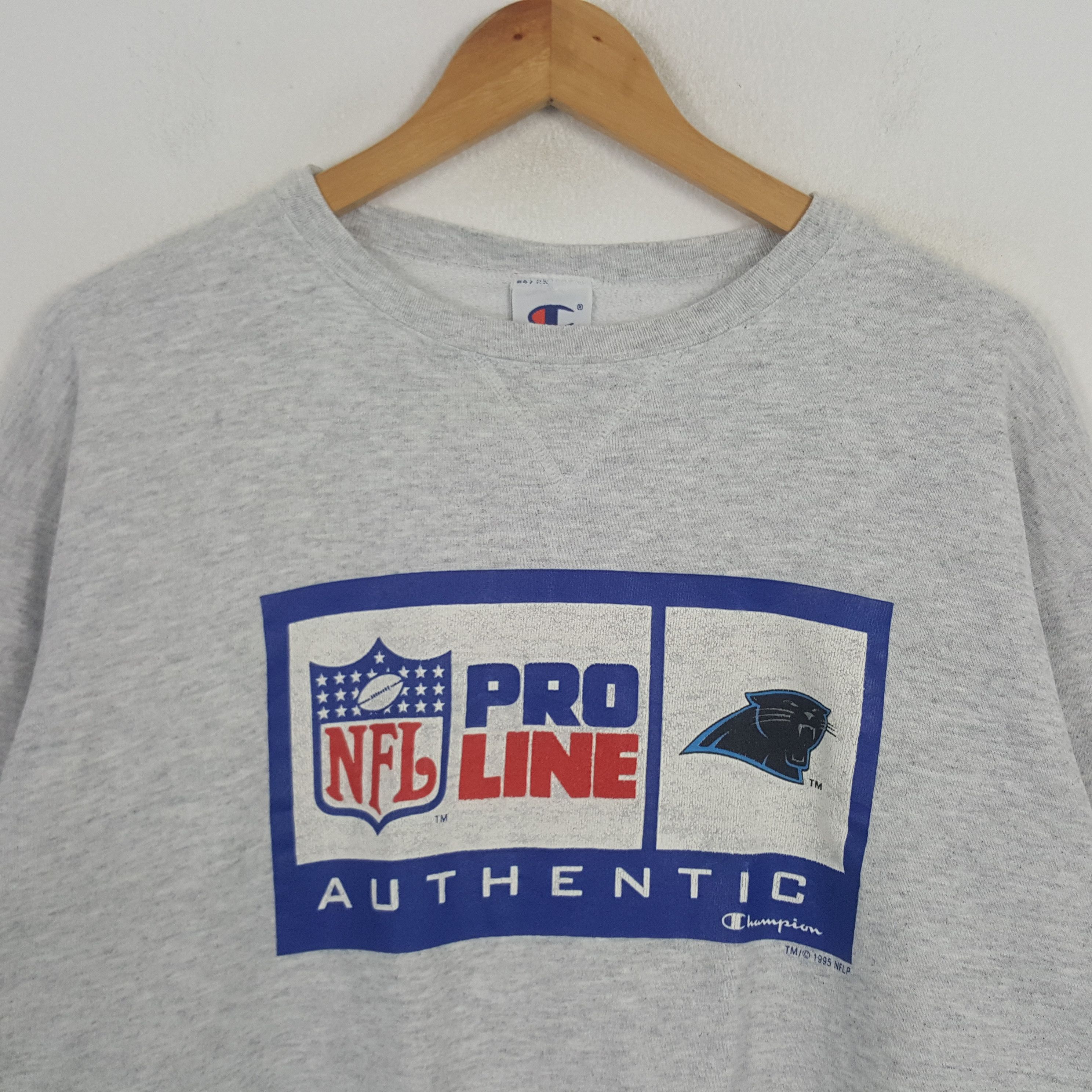 Champion × NFL × Vintage Vintage Carolina Phanters American Football 90's Sweatshirt Size US XL / EU 56 / 4 - 2 Thumbnail