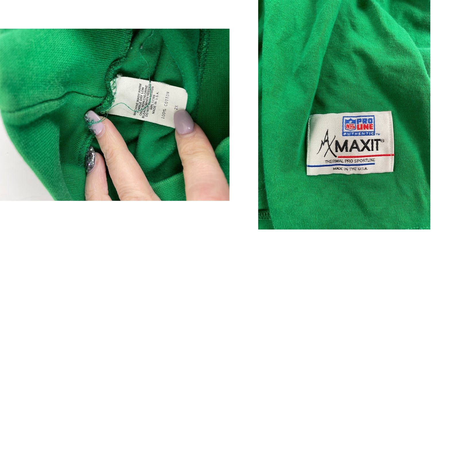 NFL MAXIT Pro Line Shirt Men 2X Green Mock Neck NFL JETS EMB Thermal Pro Big & Tall Mens Size US XXL / EU 58 / 5 - 8 Thumbnail