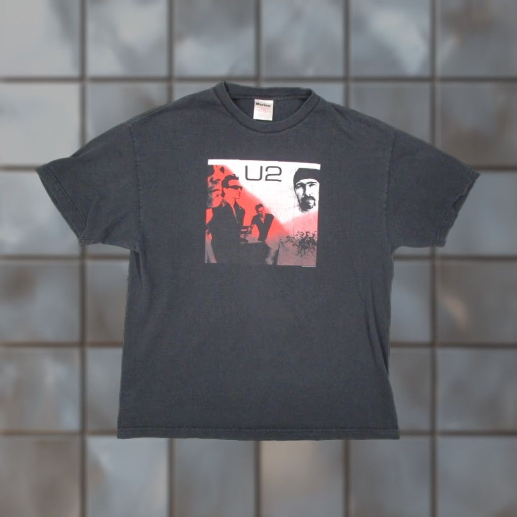 Vintage VINTAGE U2 Mens T-Shirt XL Black 2001 Music Tour Retro Rock Cotton Short Sleeve Size US XL / EU 56 / 4 - 1 Thumbnail