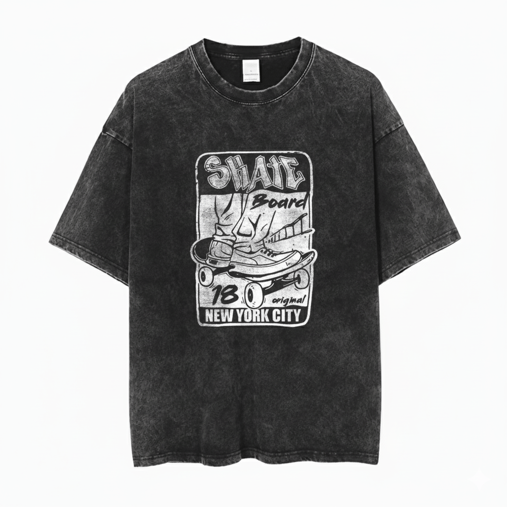 Other Y2K Streetwear Skateboard New York Print Washed T-Shirt Size US S / EU 44-46 / 1 - 1 Thumbnail