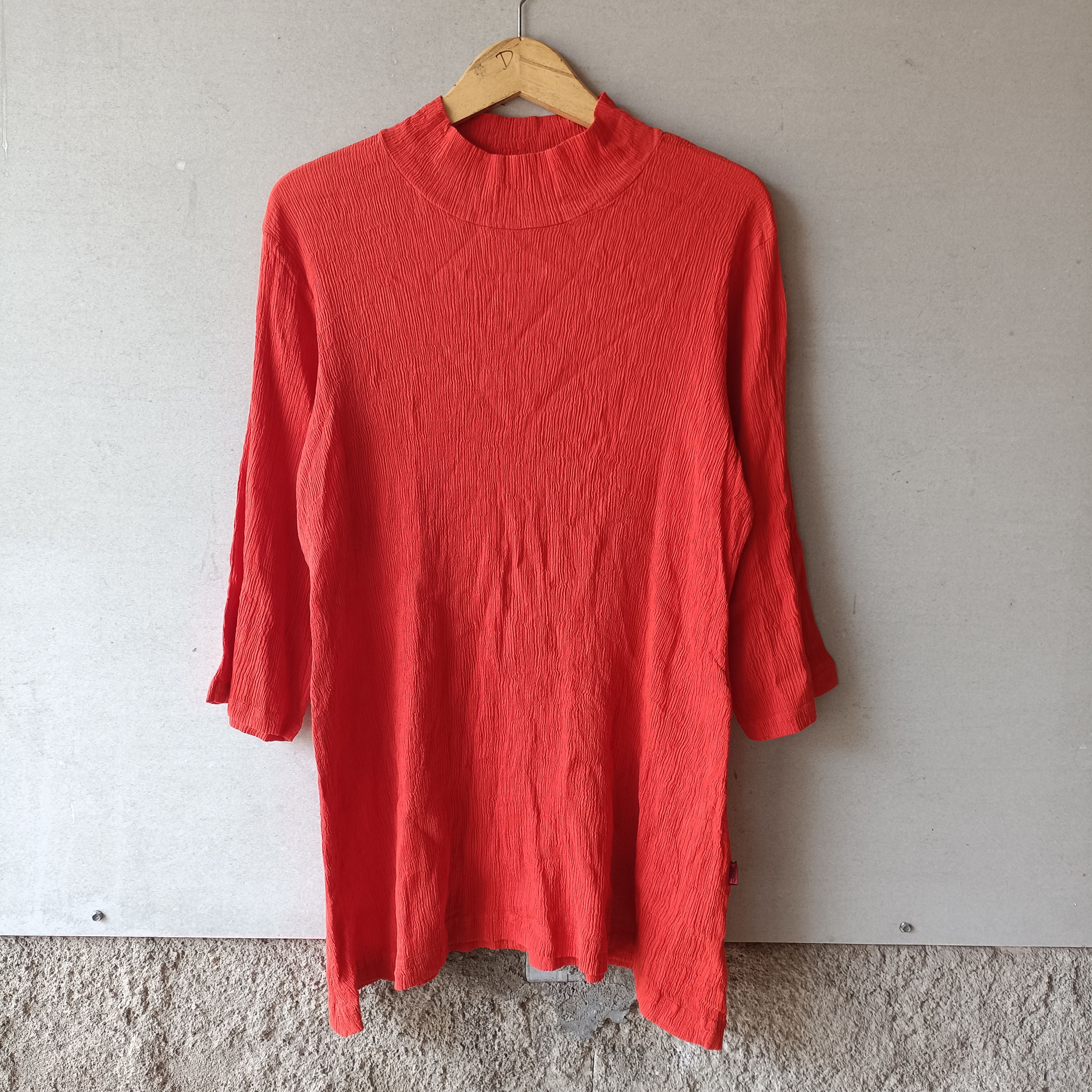 Issey Miyake HaaT Issey Miyake Orange pleated Textured Size L / US 10 / IT 46 - 1 Thumbnail