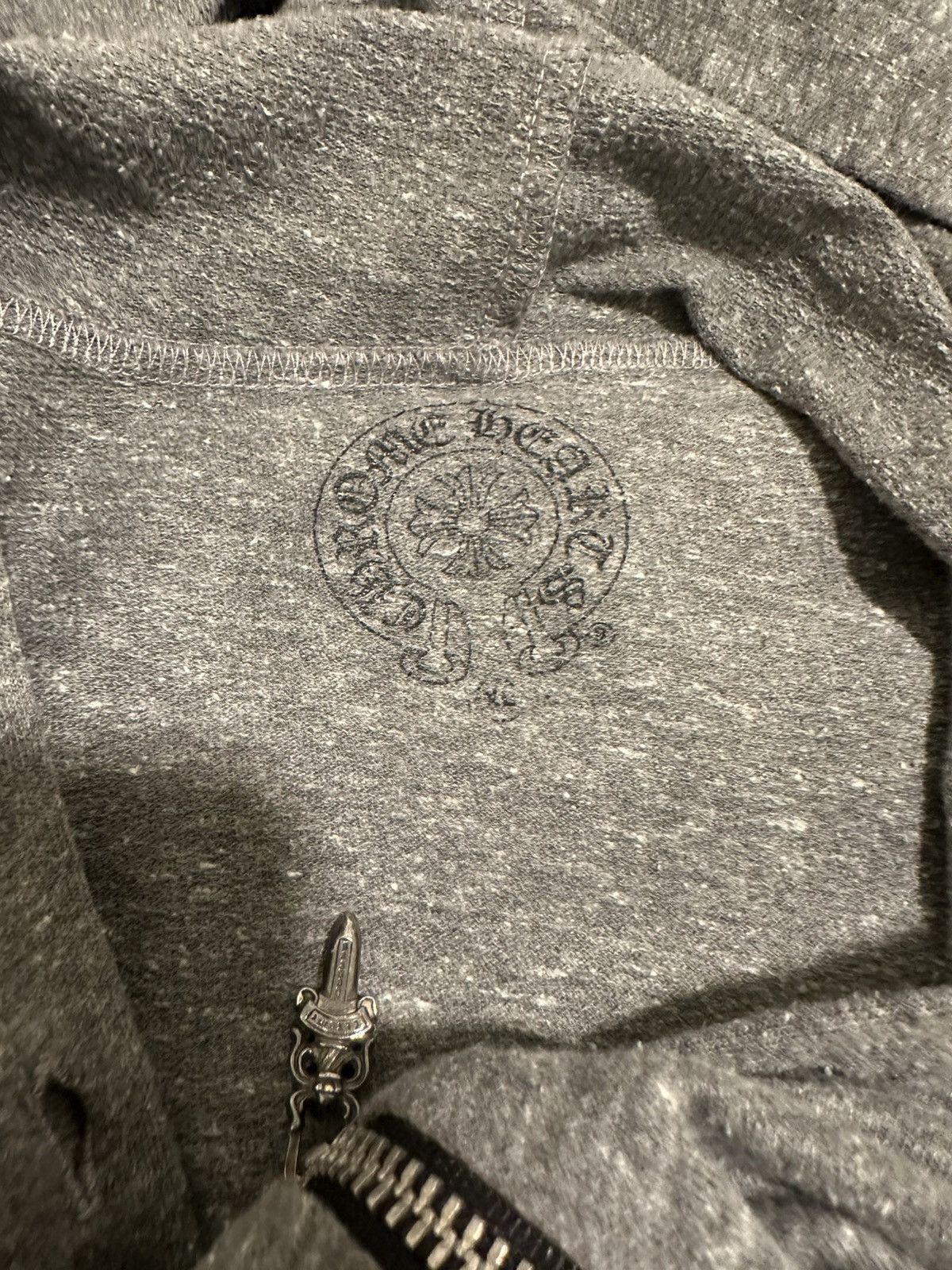 Chrome Hearts Chrome Hearts 'Cross' Graphic Dagger Full-Zip Grey Hoodie Size XL / US 12-14 / IT 48-50 - 6 Thumbnail