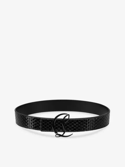 Christian Louboutin o1s1wg110225 Size: OS/Patent Leather Belt in Black Size ONE SIZE - 2 Thumbnail
