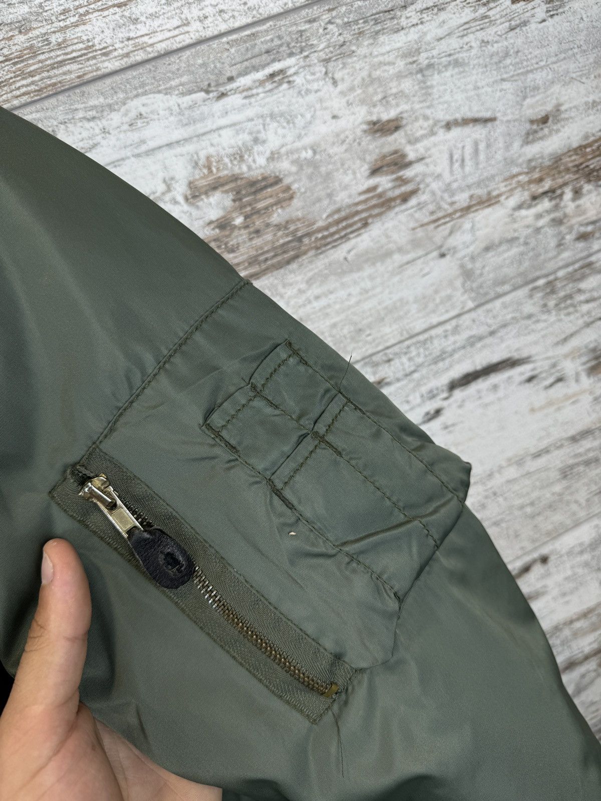 Other Mens Ma1 Flyer Vintage Nylon Bomber Jacket Boxy Fit Oversize Size US XXL / EU 58 / 5 - 13 Thumbnail