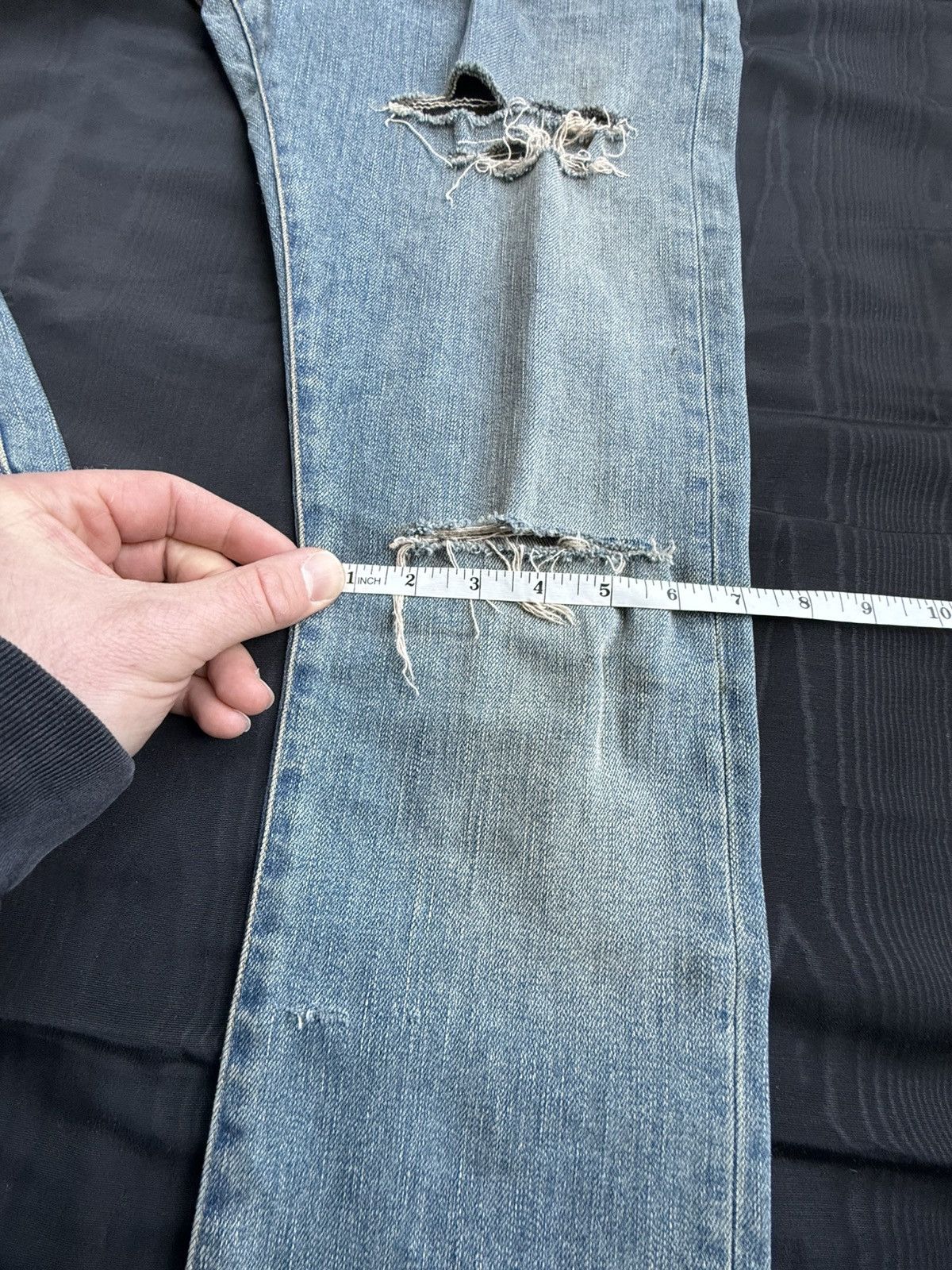 Saint Laurent Paris Holy Grail SS15 Saint Laurent Lenny Kravitz crash rip jeans Size US 31 - 7 Thumbnail