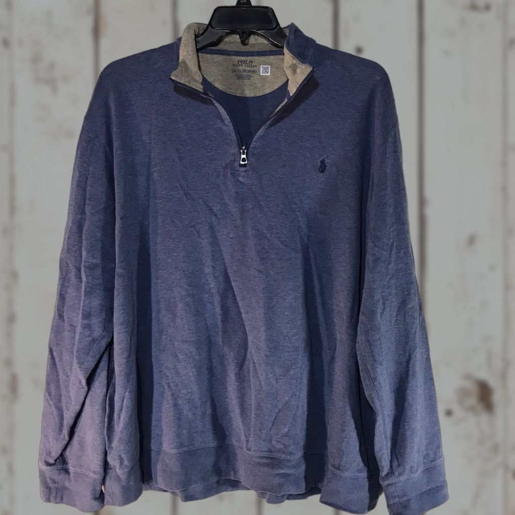 Polo Ralph Lauren Polo Ralph Lauren Blue 1/4 Zip Sweatshirt Mens 2XL Regular Fit Classic Size US XXL / EU 58 / 5 - 1 Thumbnail