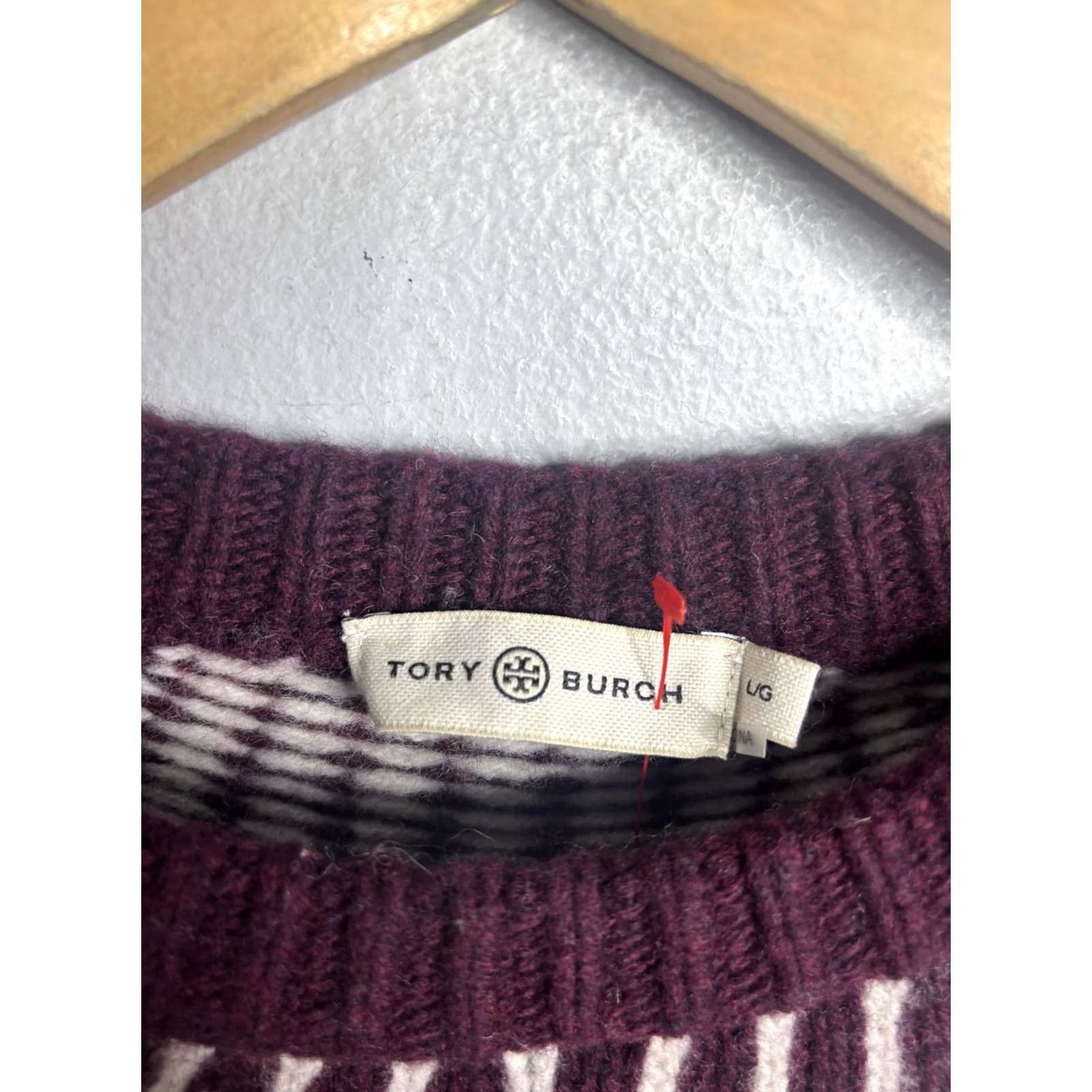 Tory Burch Tory Burch Sweater Womens L White Fair Isle Wool Blend Crewneck Pullover Size L / US 10 / IT 46 - 3 Thumbnail