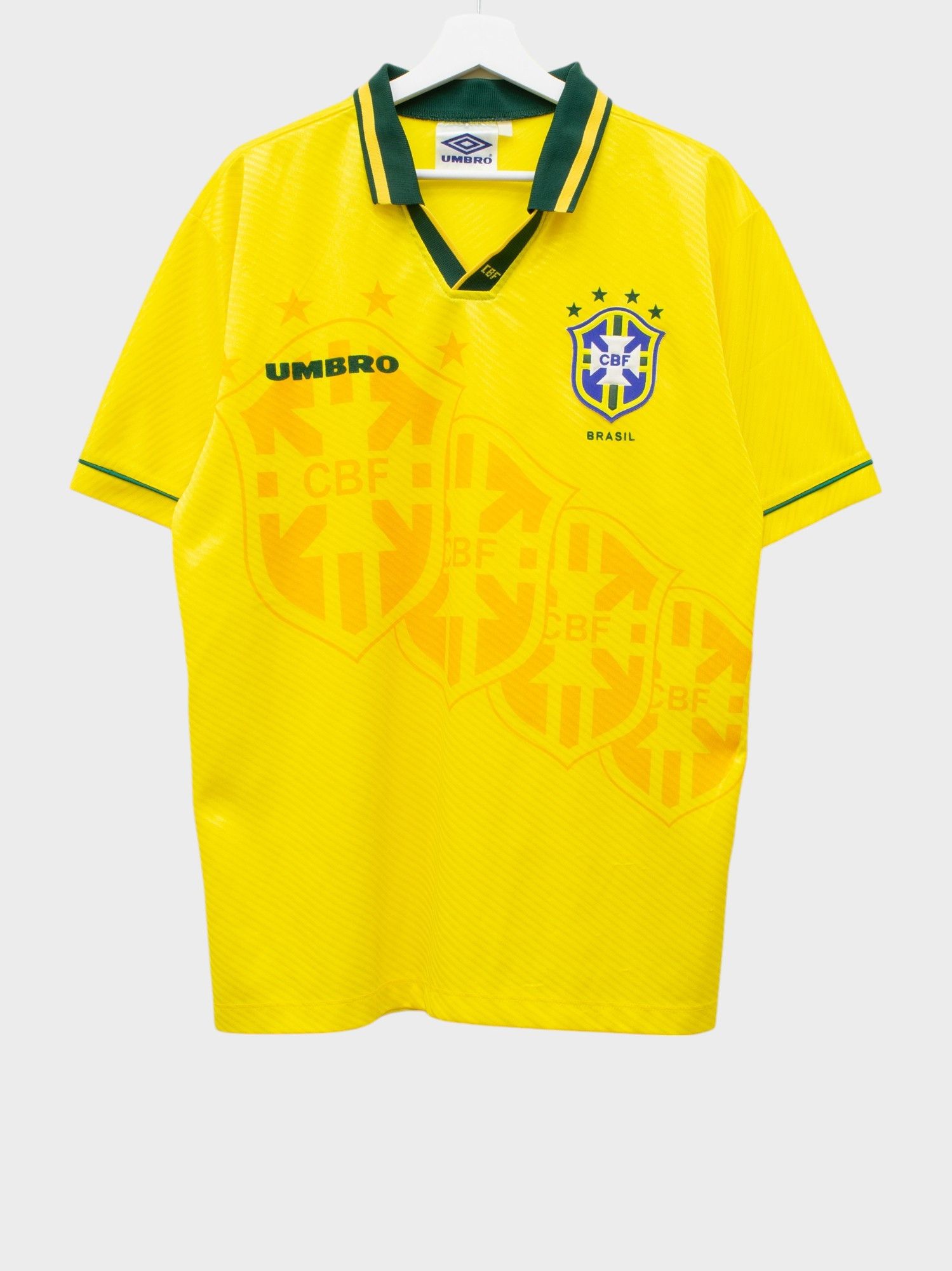 Umbro Authentic 1994-1996 Brazil National Team Home Shirt Jersey Size US L / EU 52-54 / 3 - 1 Thumbnail