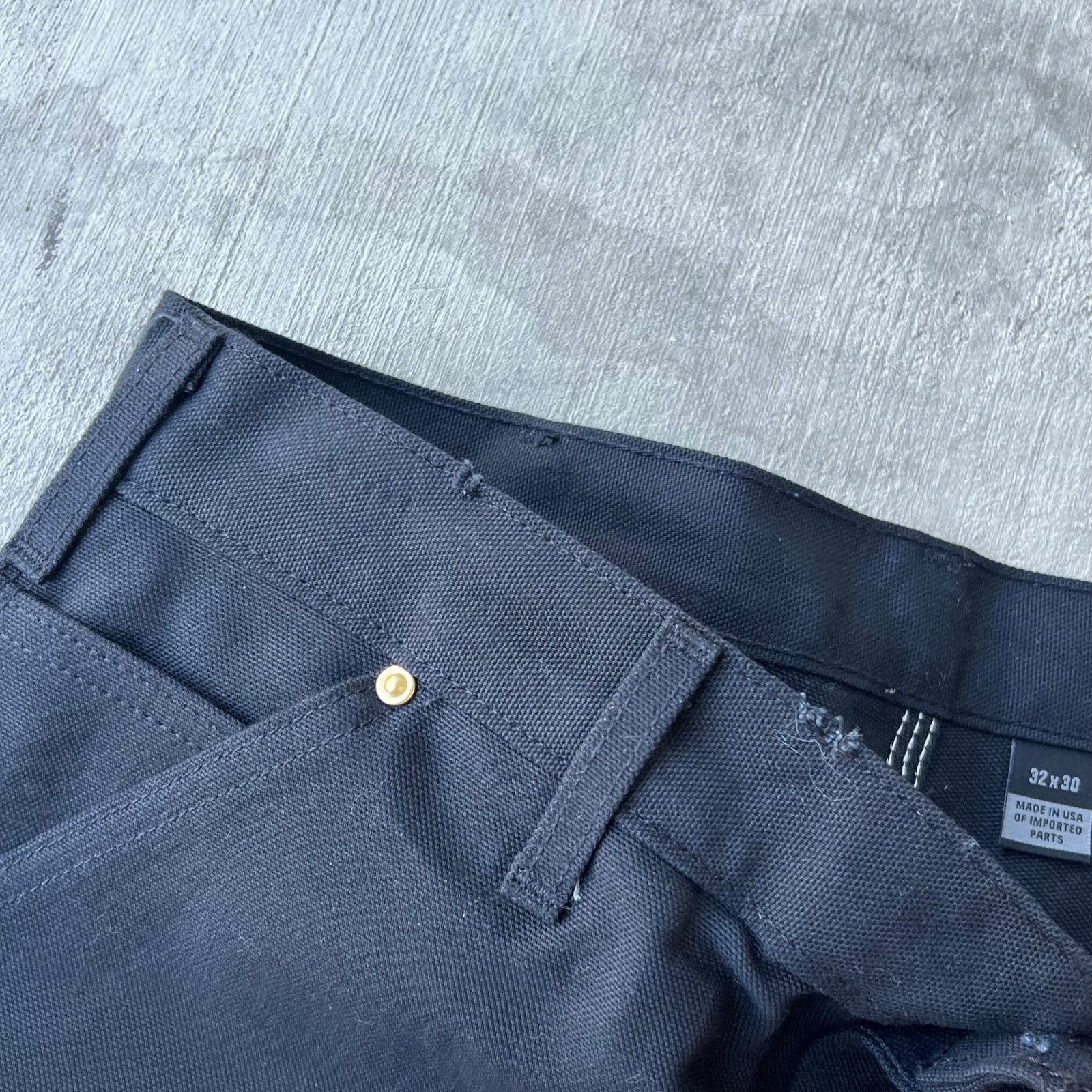 Carhartt × Vintage Carhartt black double knee work wear carpenter pants Size US 33 - 6 Thumbnail