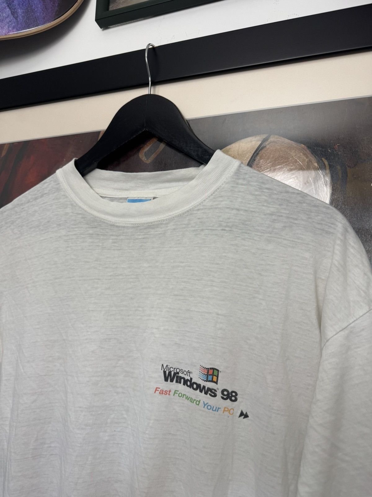 Vintage Microsoft Windows 98 Vintage 90s Graphic Tee PC Print Rare Size US L / EU 52-54 / 3 - 4 Thumbnail