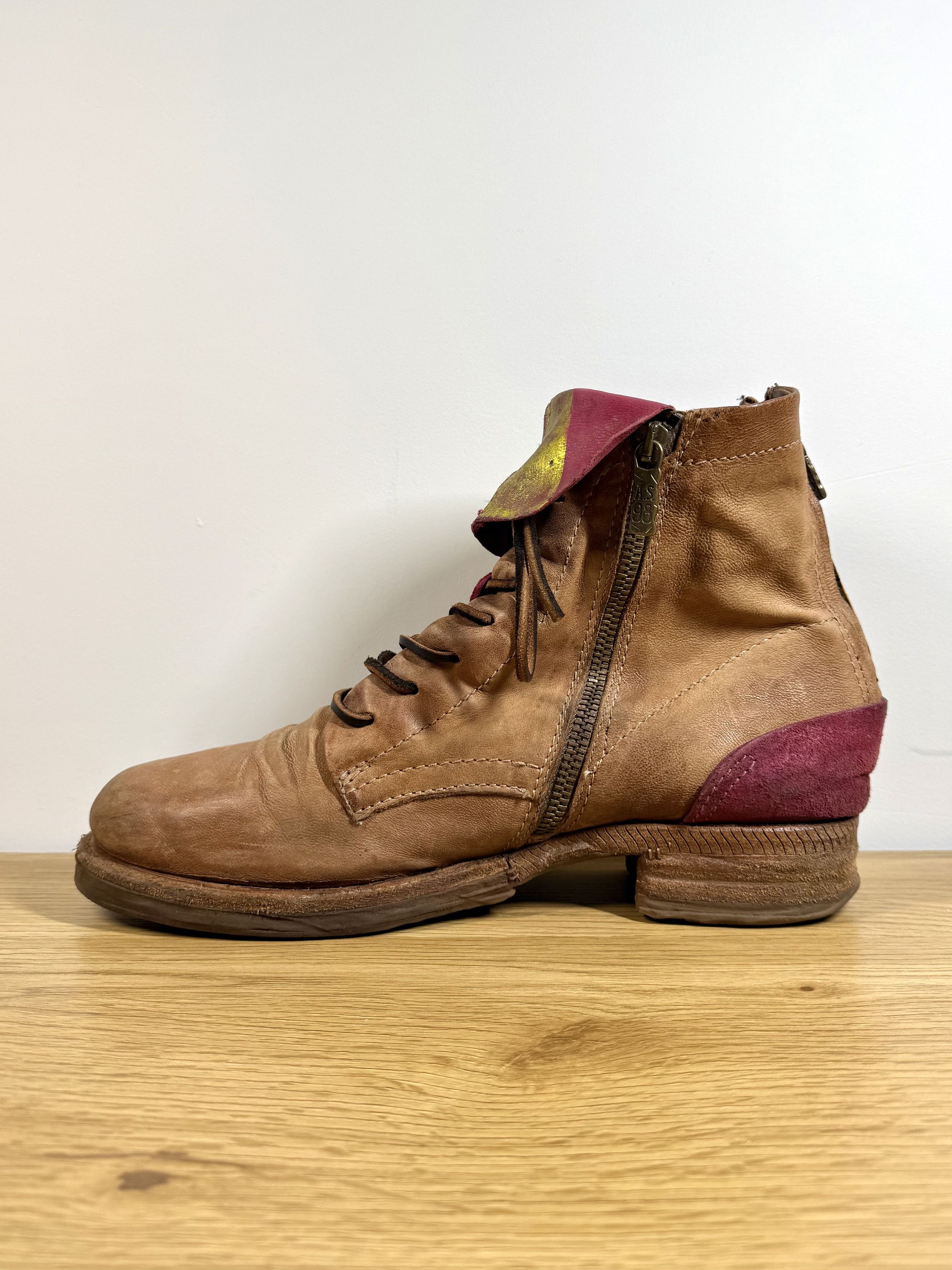 A.S.98 A.S. 98 Combat Boots Brown Leather EU 40 Size US 7 / EU 40 - 7 Thumbnail
