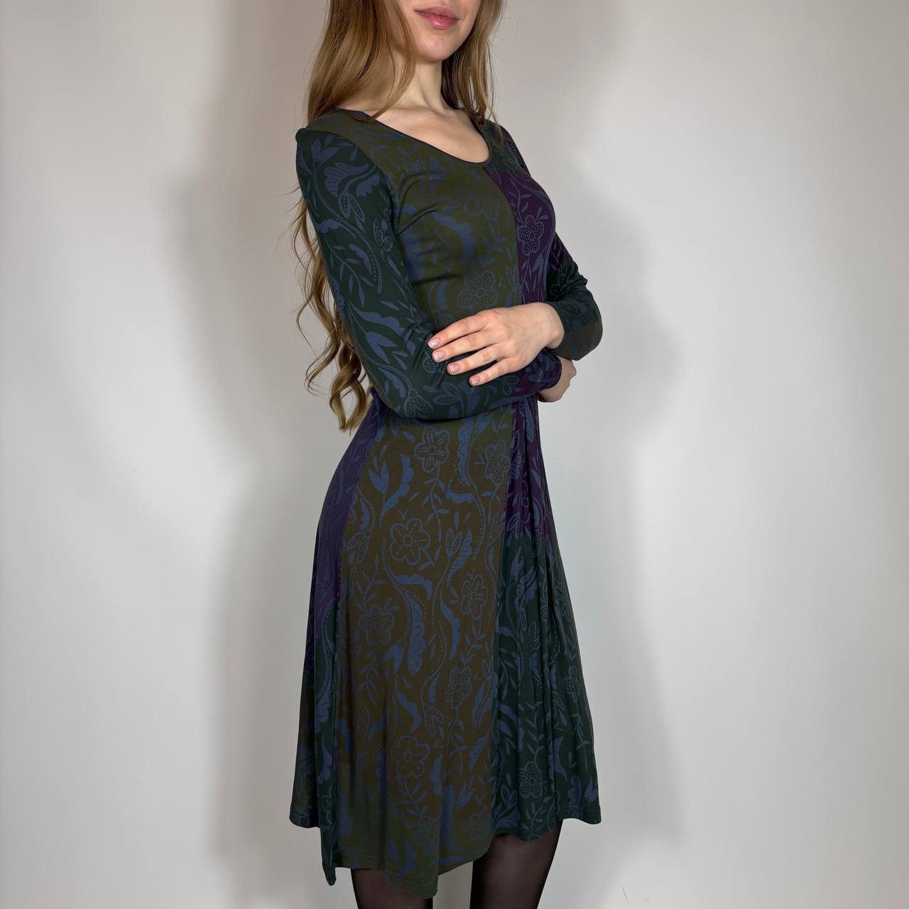 Gudrun Sjoden Vintage Y2K Gudrun Sjoden Retro Flared Midi Dress 90s Style Size S / US 4 / IT 40 - 2 Thumbnail