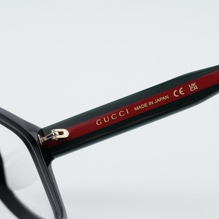 Gucci Gucci GG0038ONN 001 Eyeglasses Black 54mm Square Frame Size ONE SIZE - 9 Thumbnail