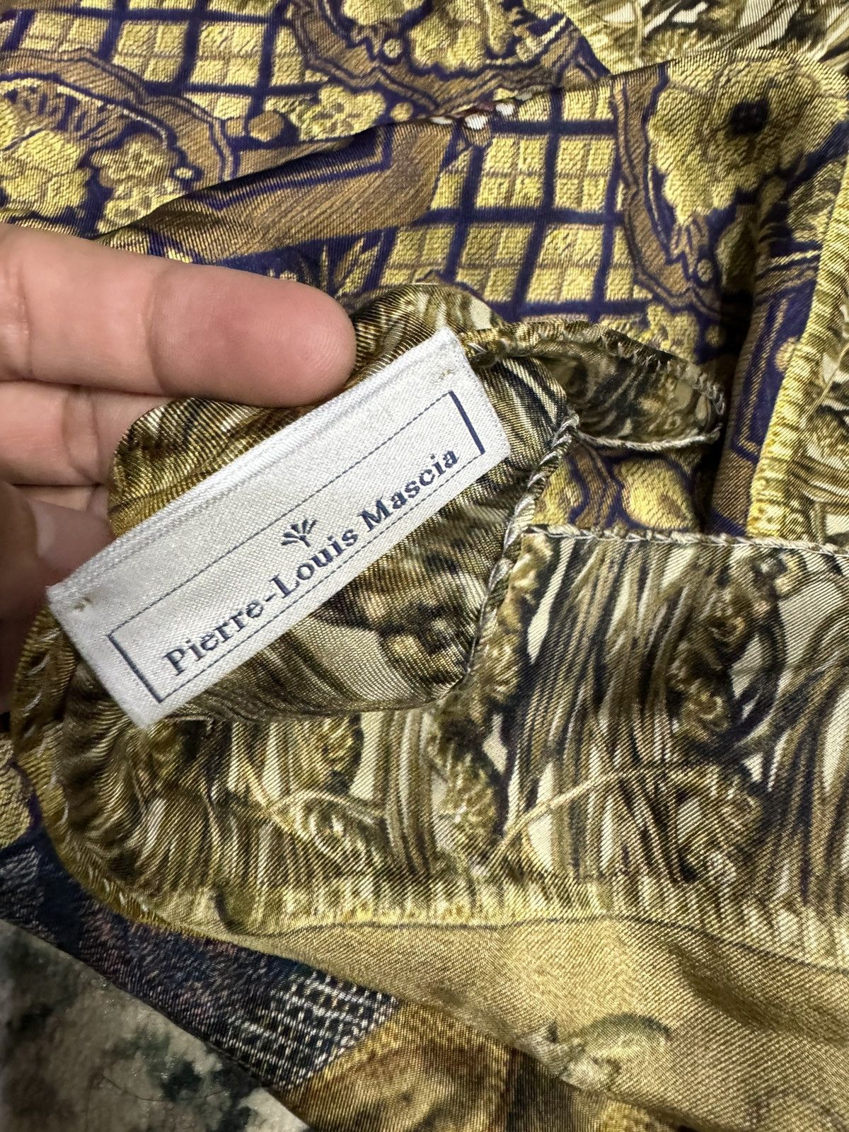 Pierre-Louis Mascia VINTAGE SILK SCARF FLORAL PATTERN AND RIBBON Size ONE SIZE - 8 Thumbnail