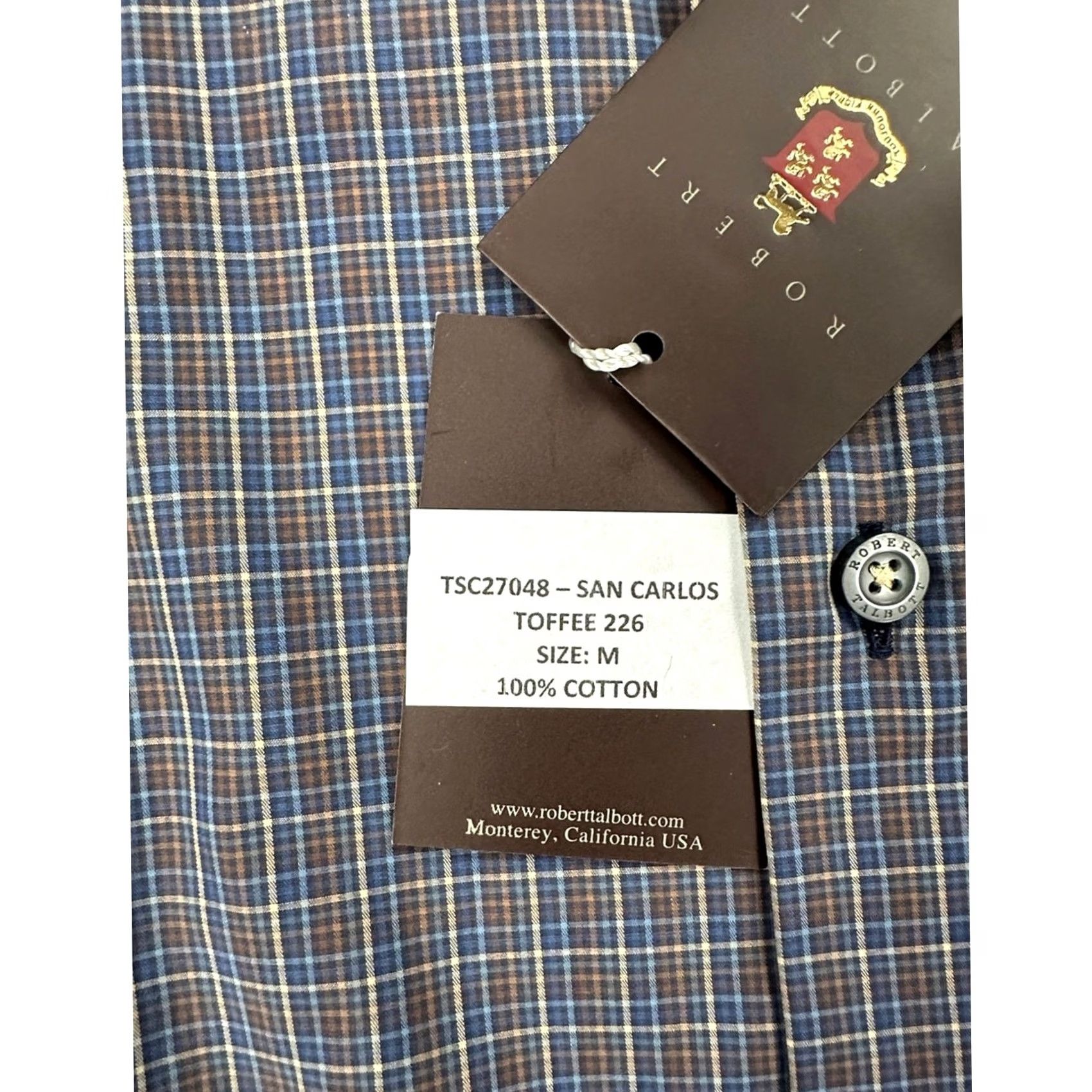 Robert Talbott Robert Talbott Long Sleeve Button Down Shirt San Carlos Toffee Plaid Medium Mens Size M Blue Color Size US M / EU 48-50 / 2 - 7 Thumbnail