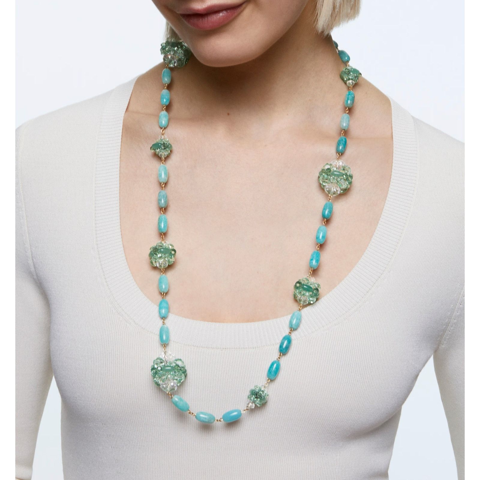 Swarovski Swarovski Somnia necklace Long, Green, Gold-tone plated M Size ONE SIZE - 7 Thumbnail