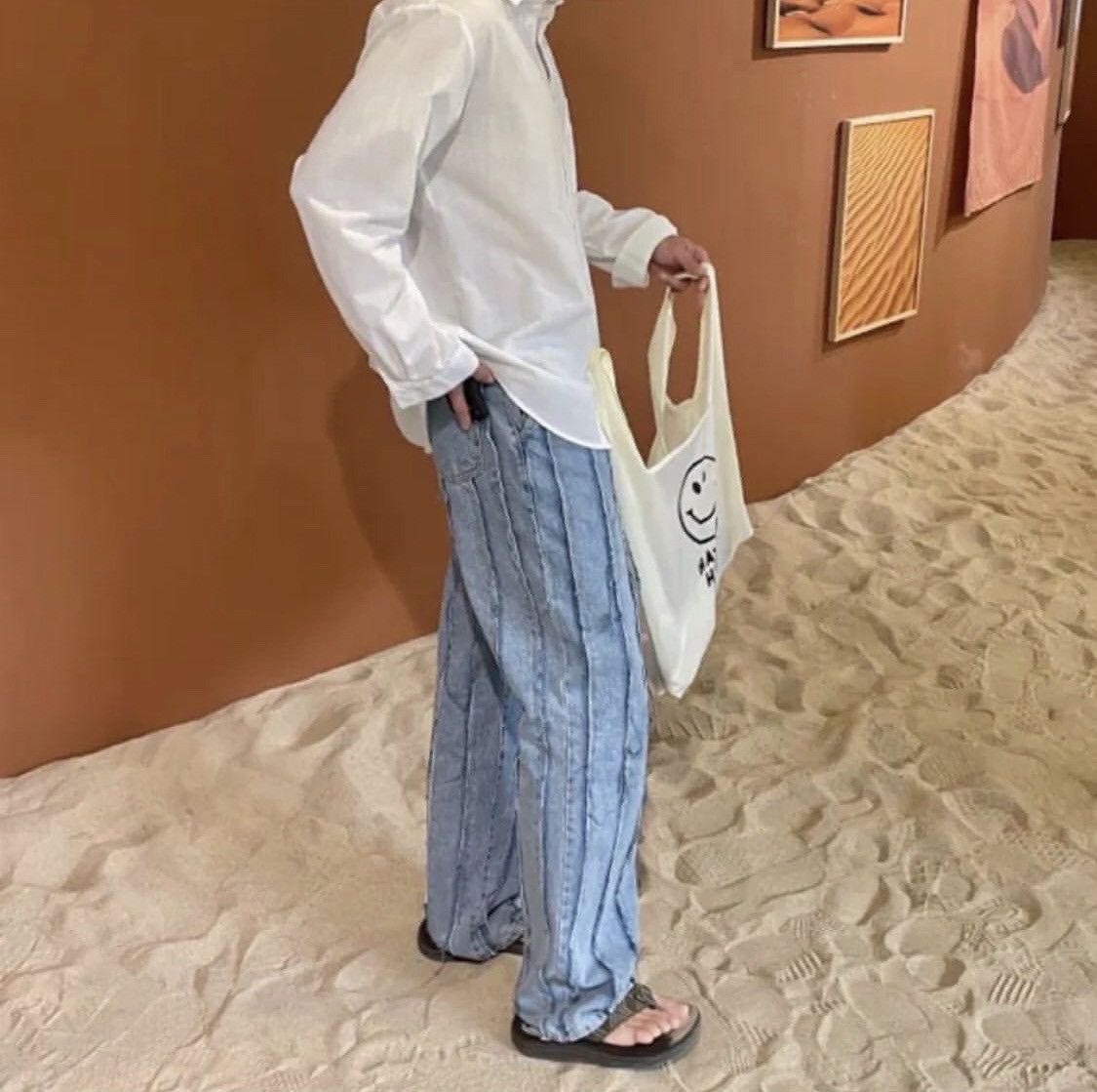 Designer × Matin Kim Matin Kim Cutting Loose Denim Pants Light Blue Size 30" / US 8 / IT 44 - 7 Thumbnail