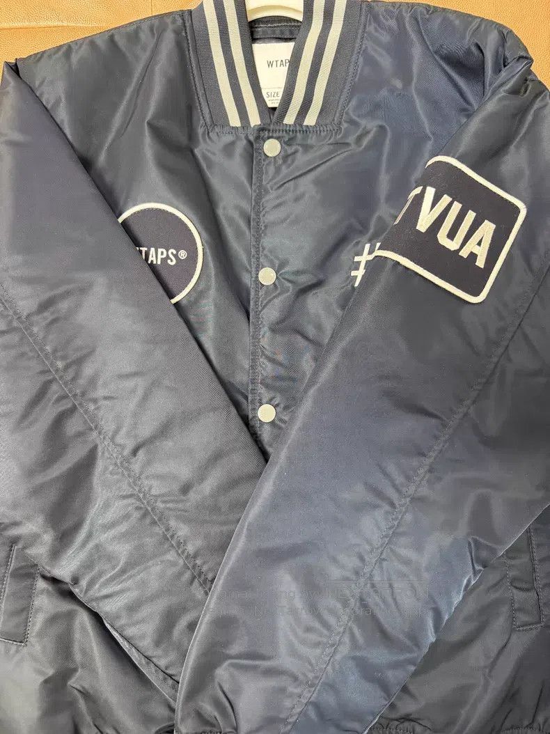 Wtaps Wtaps Embroidered Quilted Baseball Jacket - Navy Blue Size US M / EU 48-50 / 2 - 2 Thumbnail