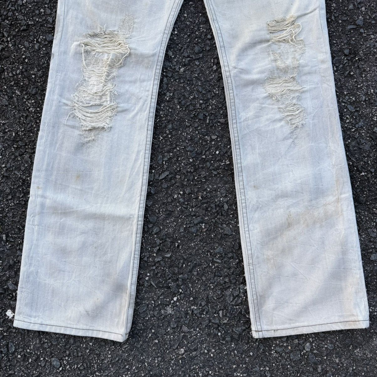 Cult Of Individuality VTG FLARE CULT OF INDUALITY WHITE YELLO JEAN DENIM PANTS Size US 33 - 5 Thumbnail