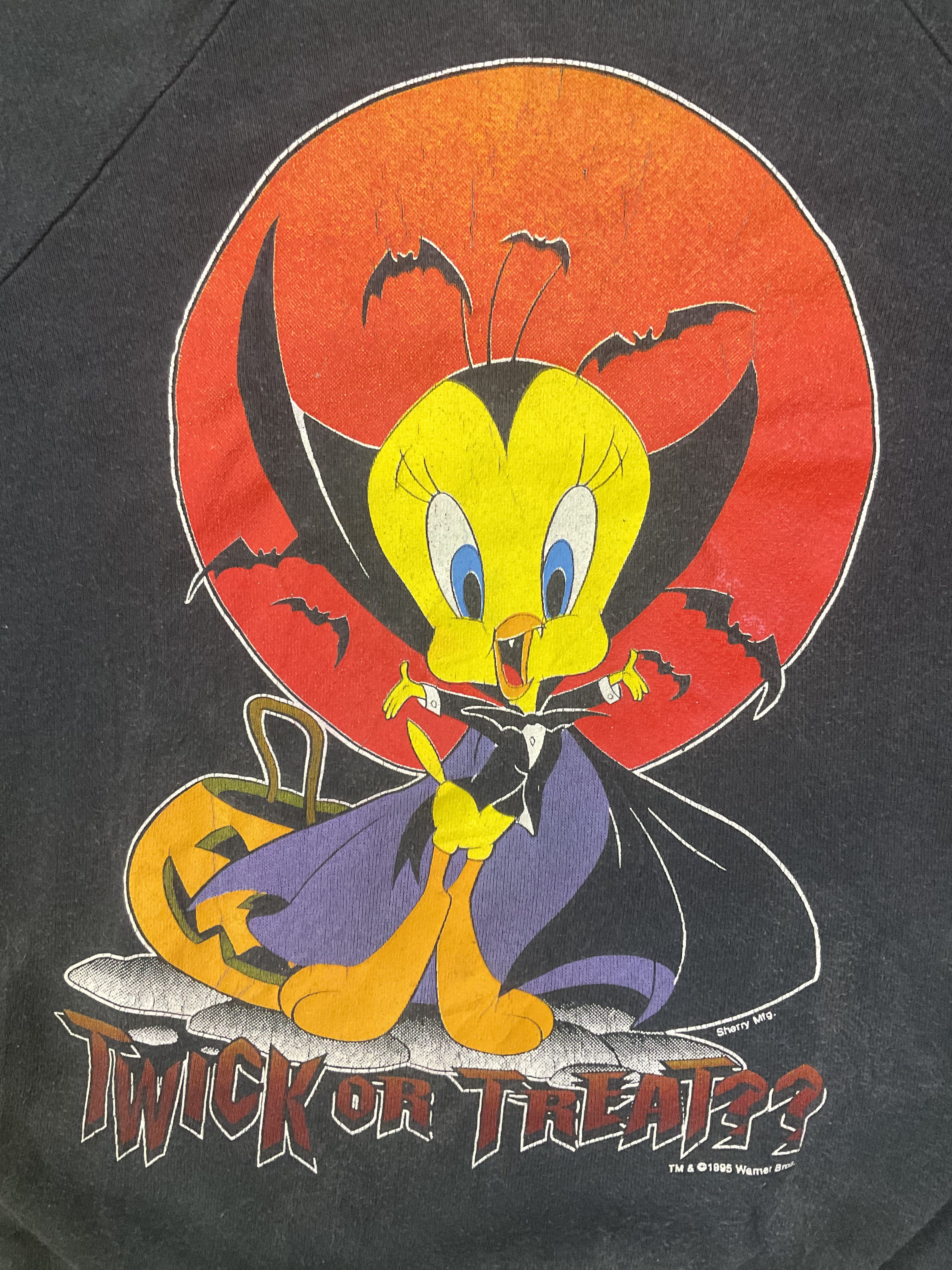 Disney Vintage 1995 Tweety Bird Twick or Treat Sweatshirt Size US L / EU 52-54 / 3 - 2 Thumbnail